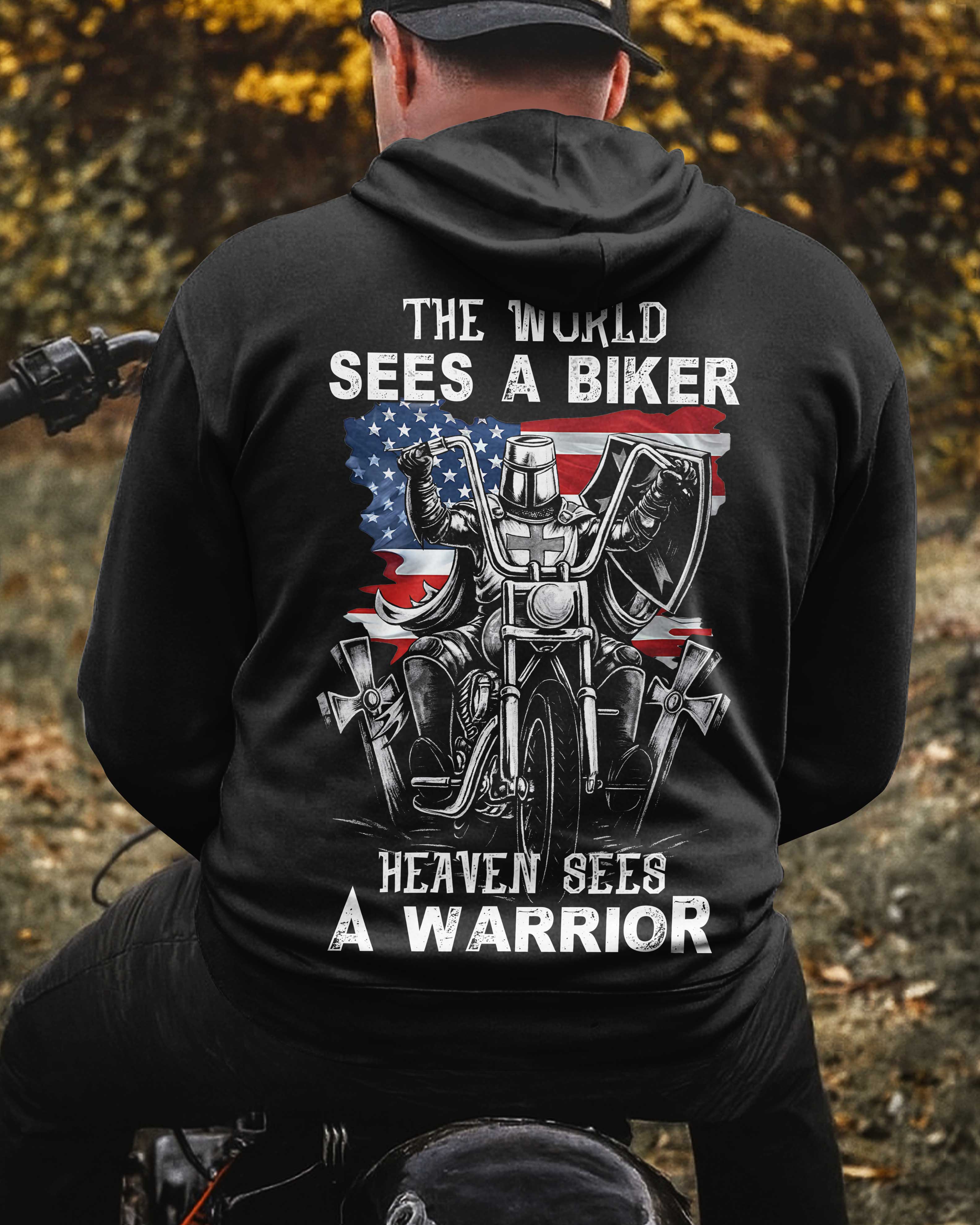 The World Sees A Biker Hoodie