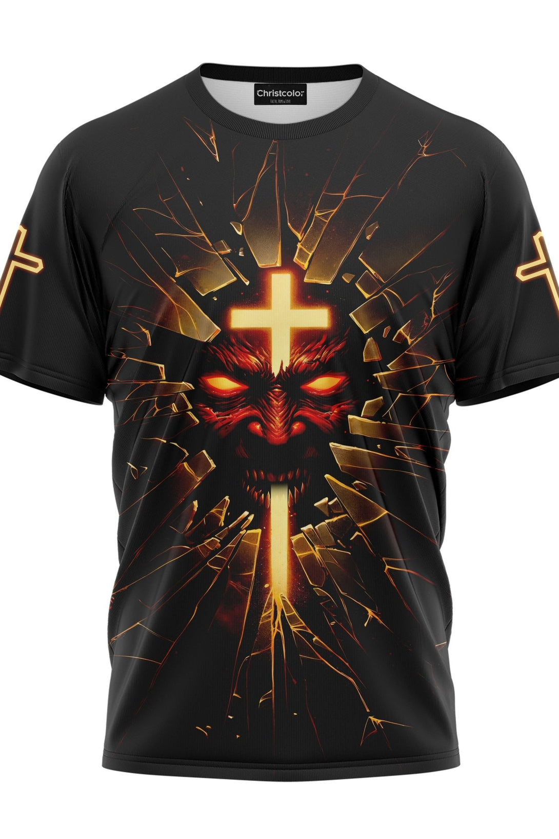 The Devil Is A Liar All Over Print T-shirt - Christ Color