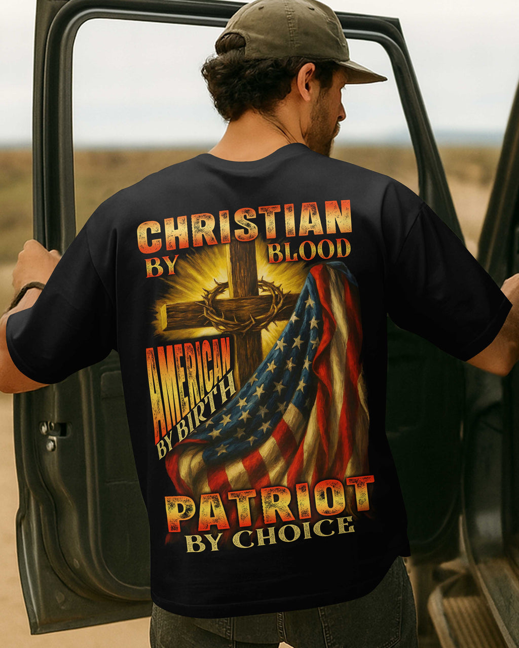 Christian By Blood American By Birth Patriot By Choice All Over Print T-Shirt