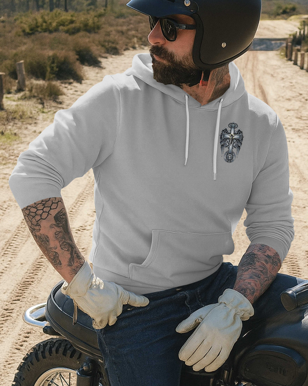 I Am A Simple Man I Like Motorcycles And Believe In Jesus Hoodie