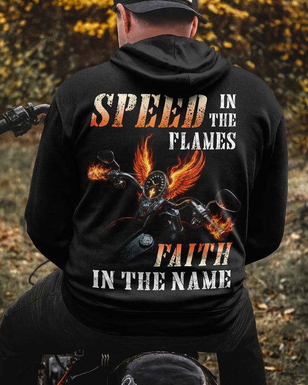 Speed In The Flames All Over Print Hoodie