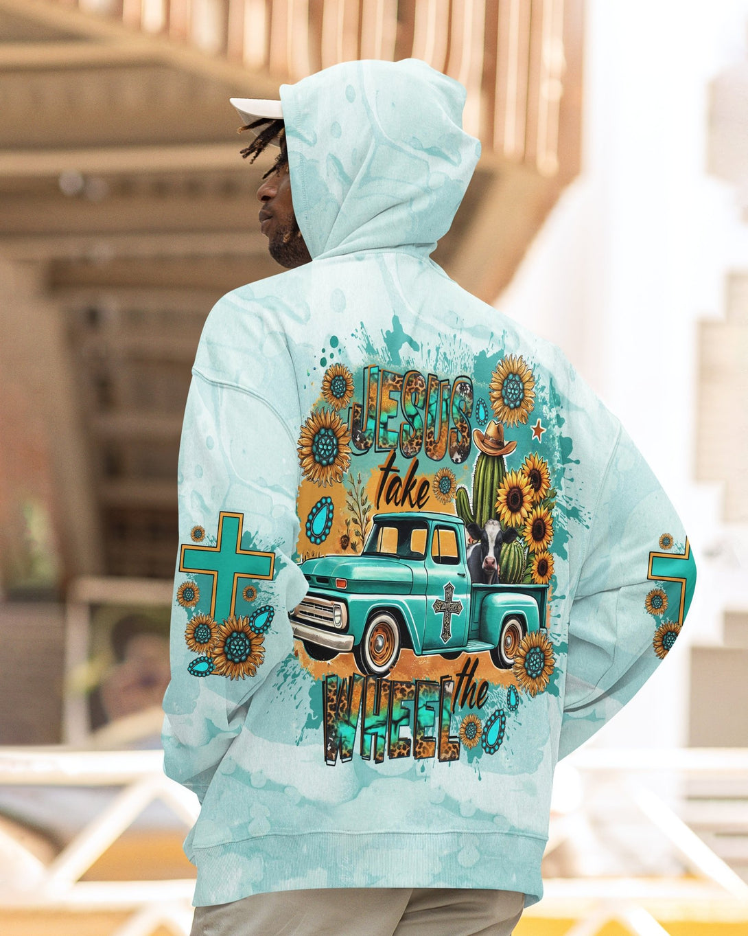 Jesus Take The Wheel All Over Print Hoodie - Christ Color