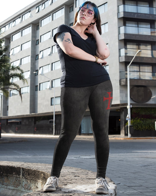 Let Your Faith Be Bigger Than Your Fear All Over Print Leggings - Christ Color