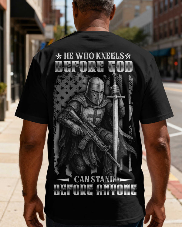 He Who Kneels Before God Can Stand Before Anyone All Over Print T-Shirt