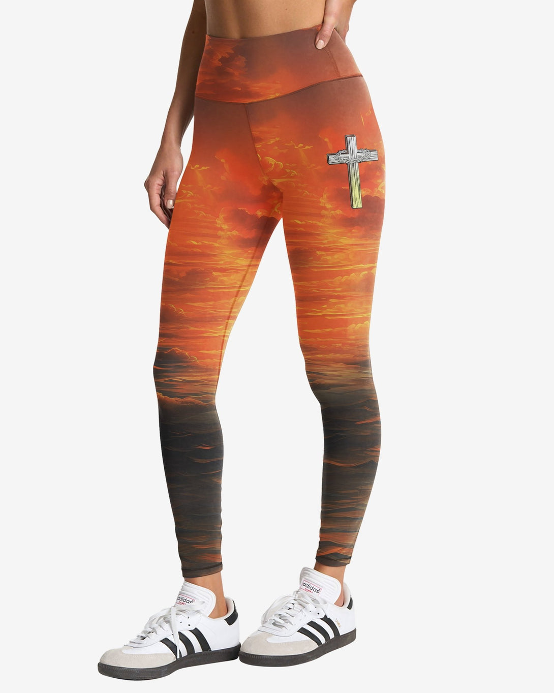 Trust In The Lord All Over Print Leggings - Christ Color