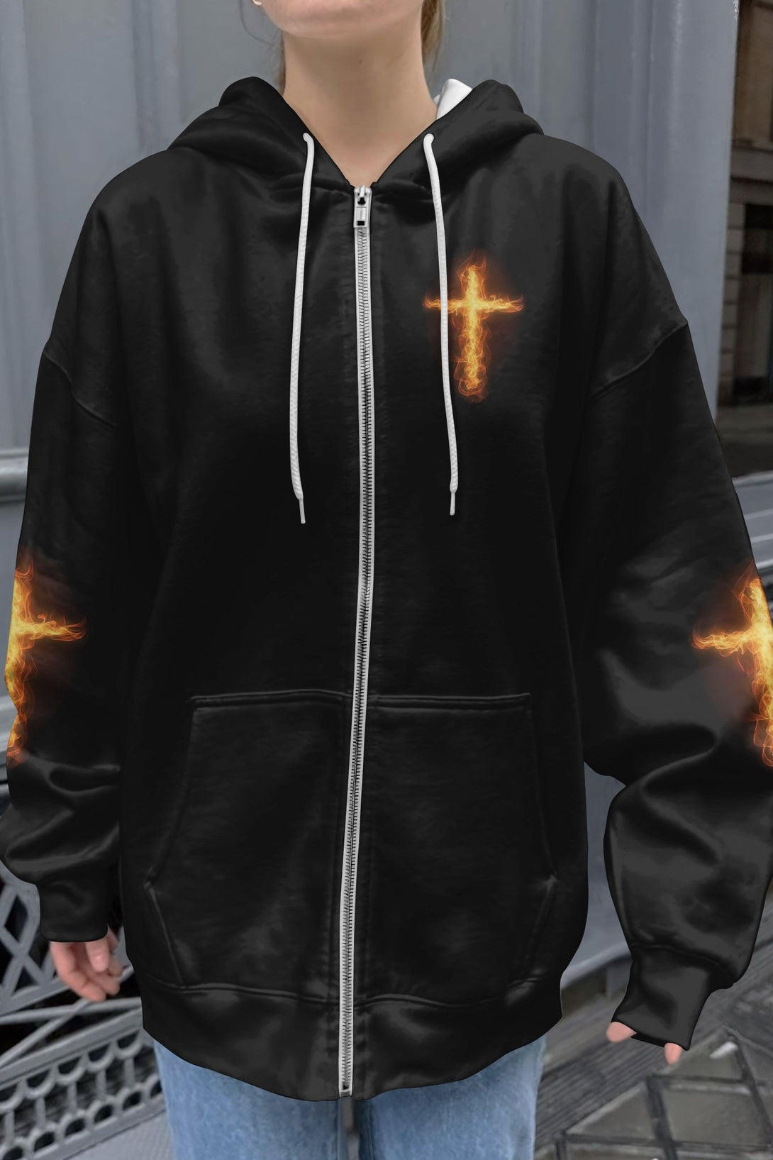 There's No Greater Love Than This All Over Print Zip Hoodie - Christ Color