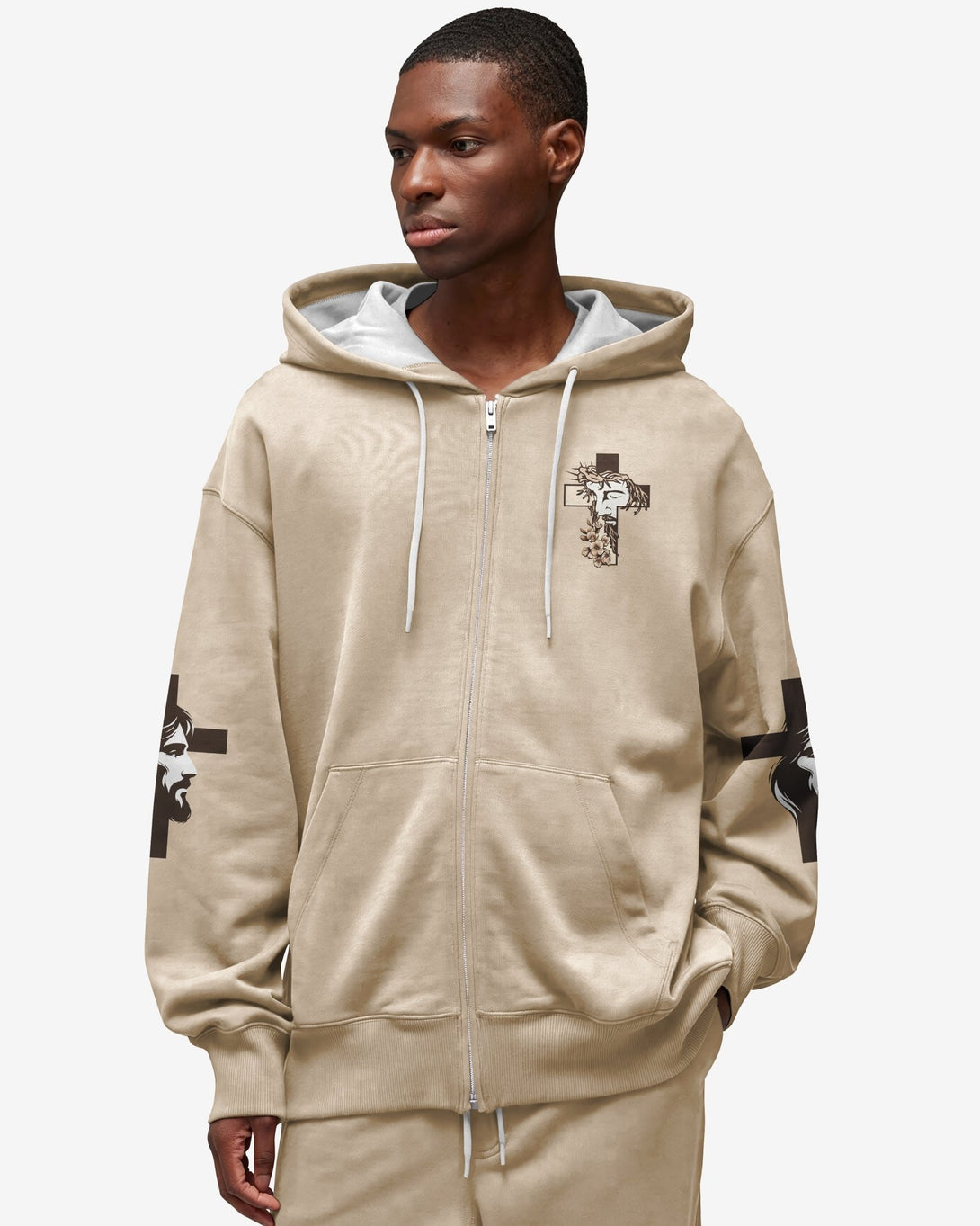 I Am His And He Is Mine All Over Print Zip Hoodie - Christ Color