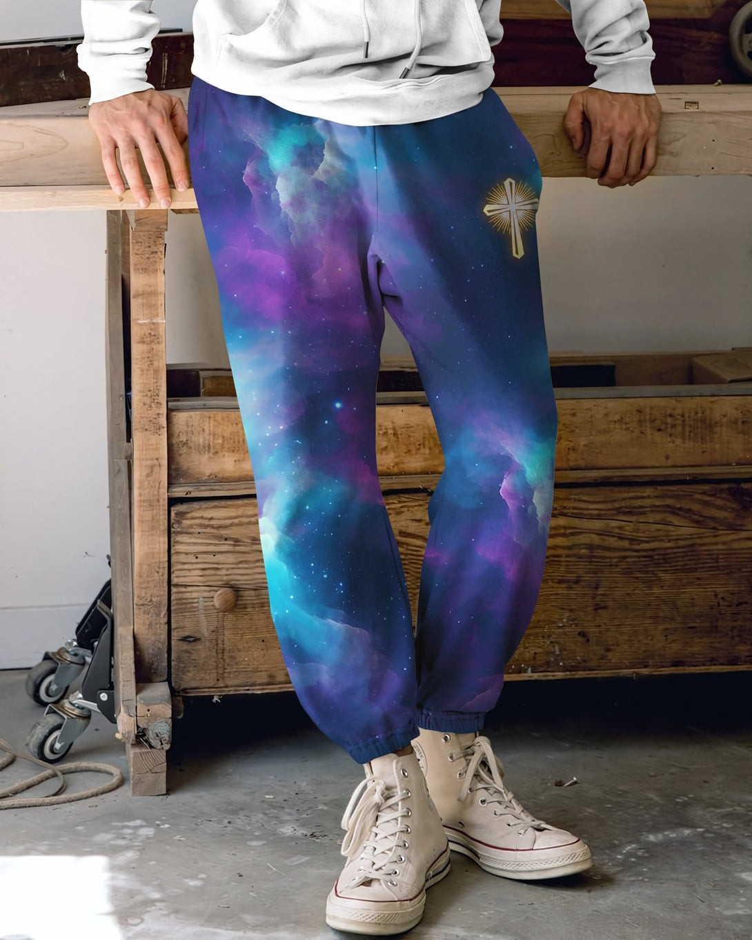 For We Walk By Faith Not By Sight All Over Print Jogger Pants - Christ Color