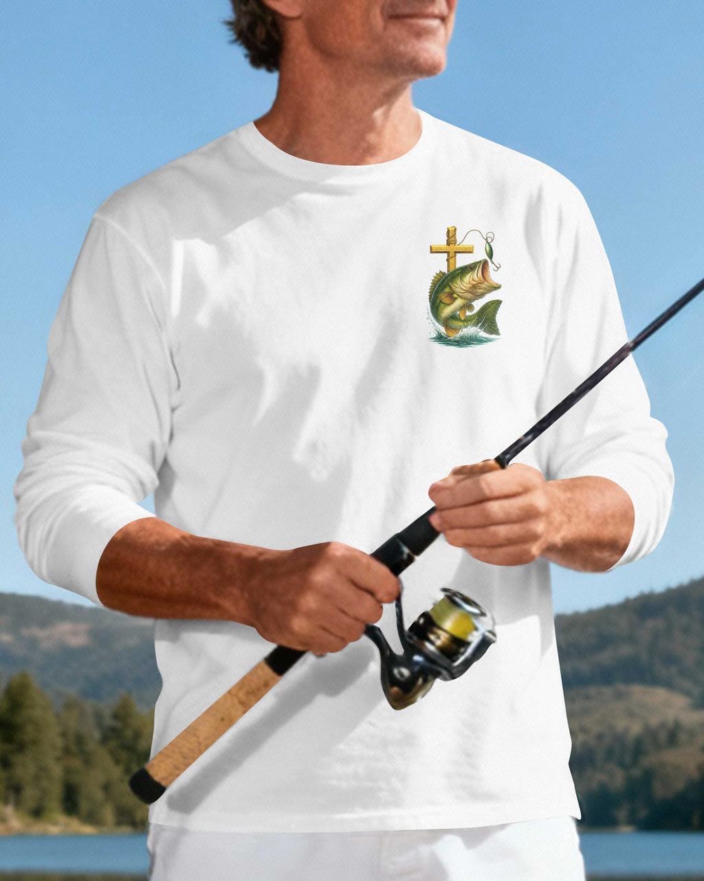 I've Got Fishing In My Veins Jesus In My Heart Long Sleeves T-Shirt