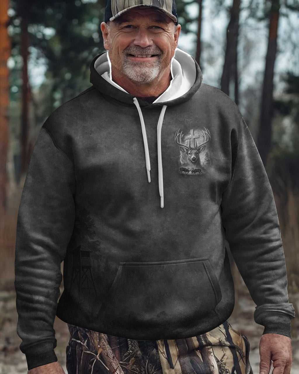 I've Got Hunting In My Veins And Jesus In My Heart Black Hoodie