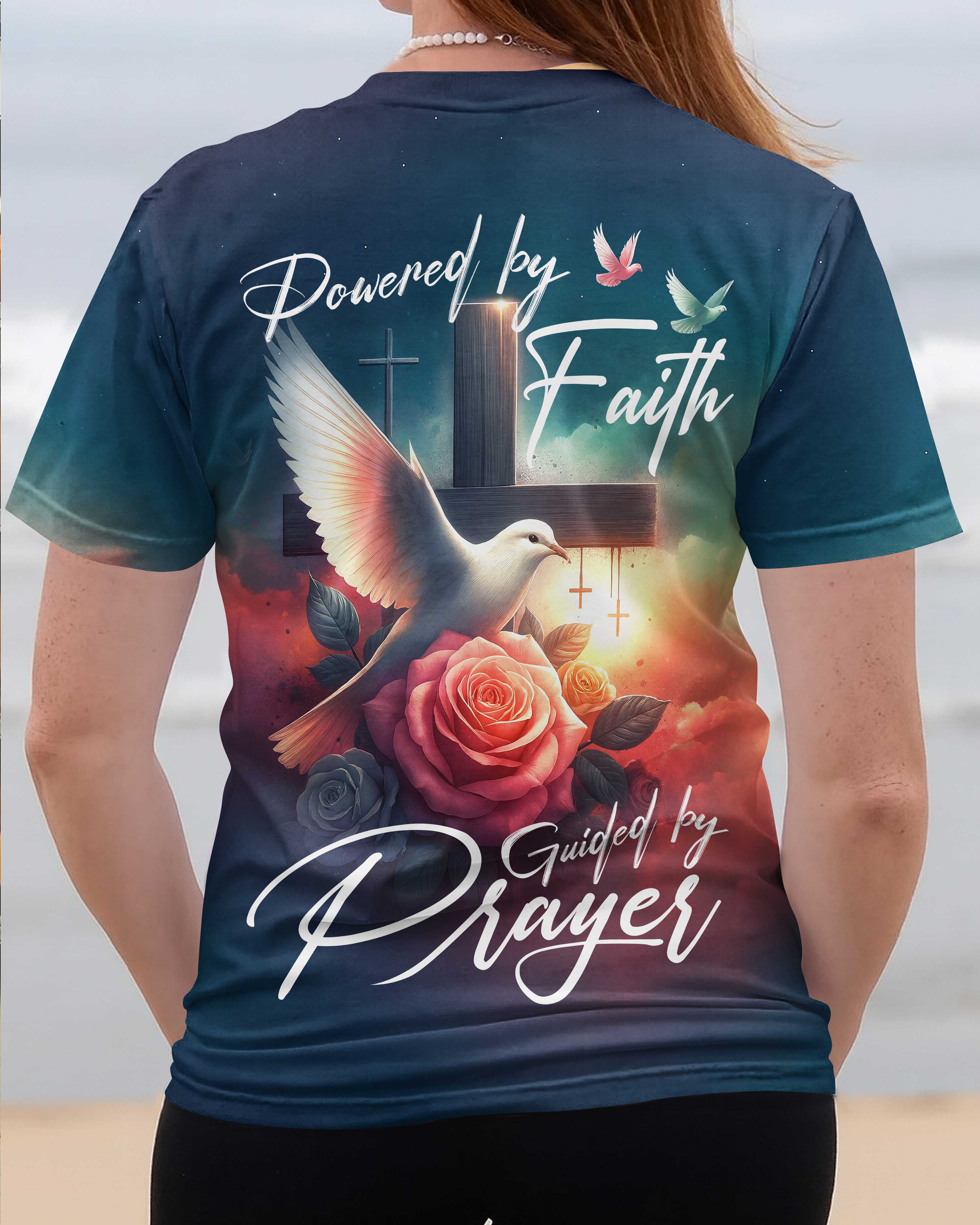 Powered By Faith Guided By Prayer T-Shirt