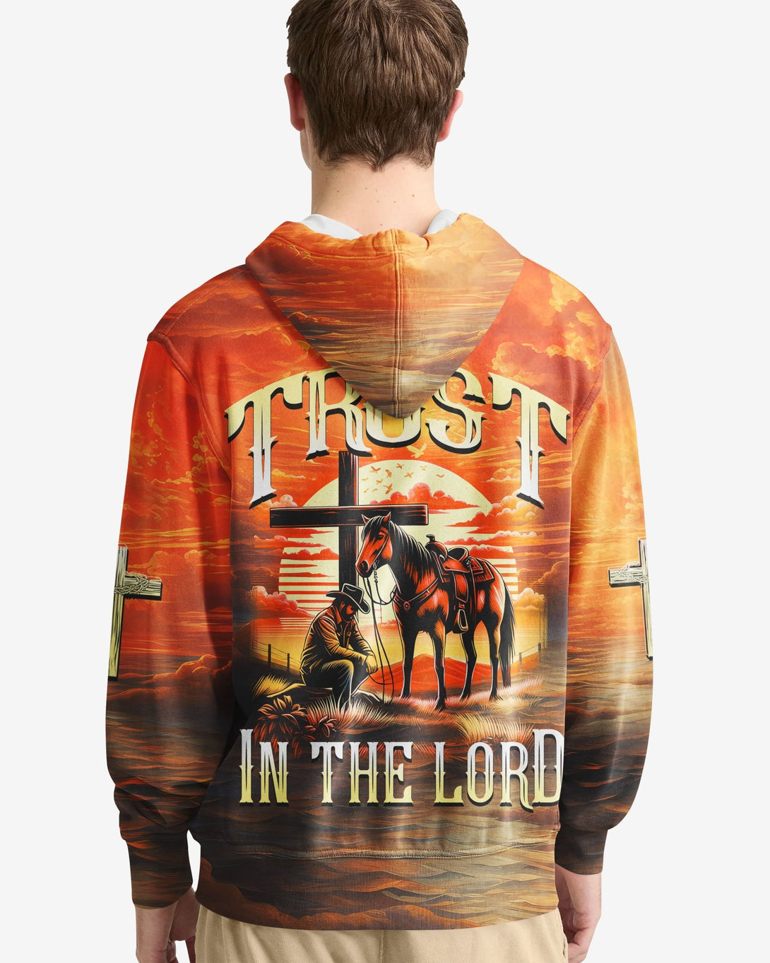 Trust In The Lord All Over Print Hoodie - Christ Color
