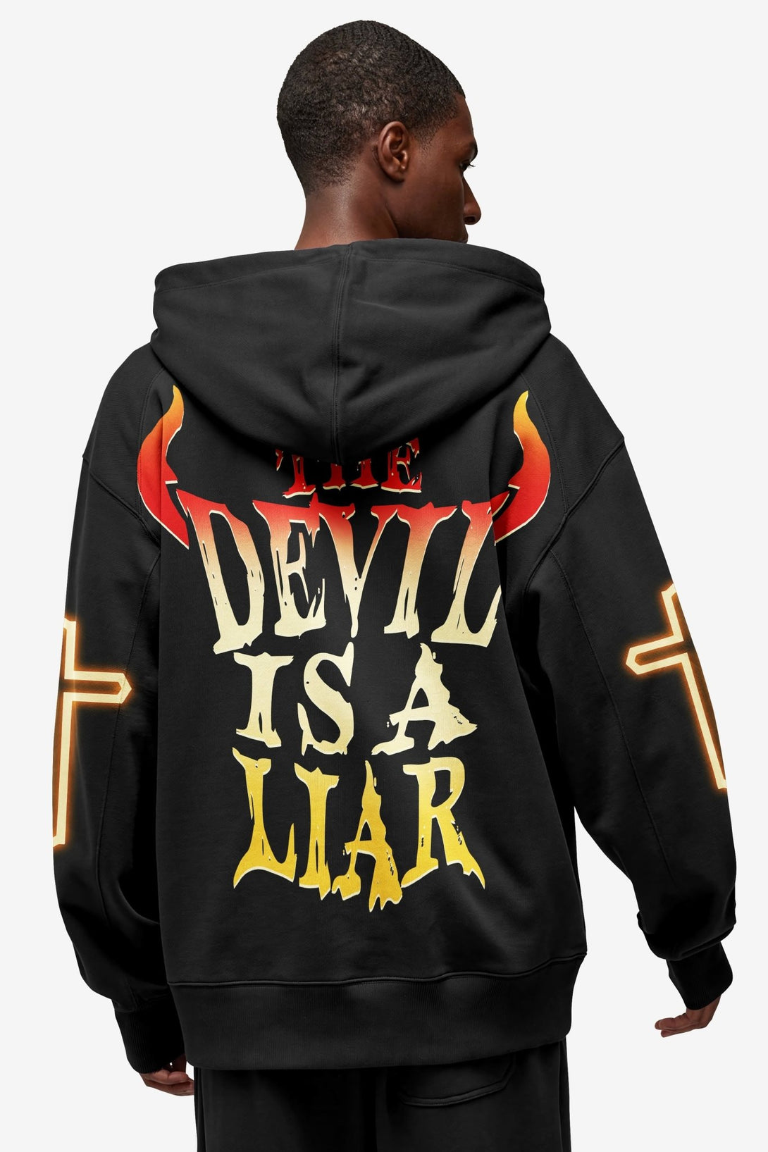 The Devil Is A Liar All Over Print Zip Hoodie - Christ Color