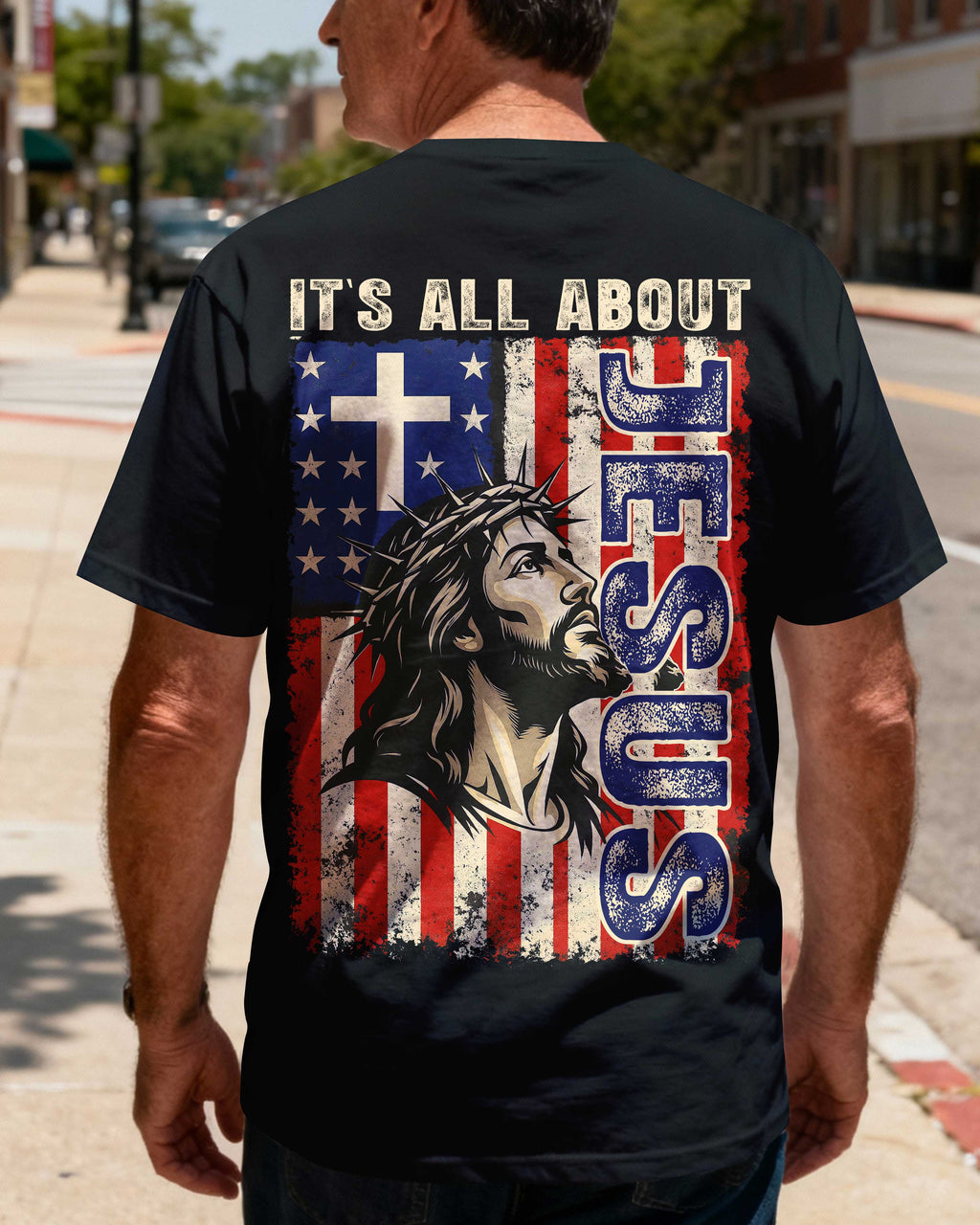 It's All About Jesus All Over Print T-Shirt