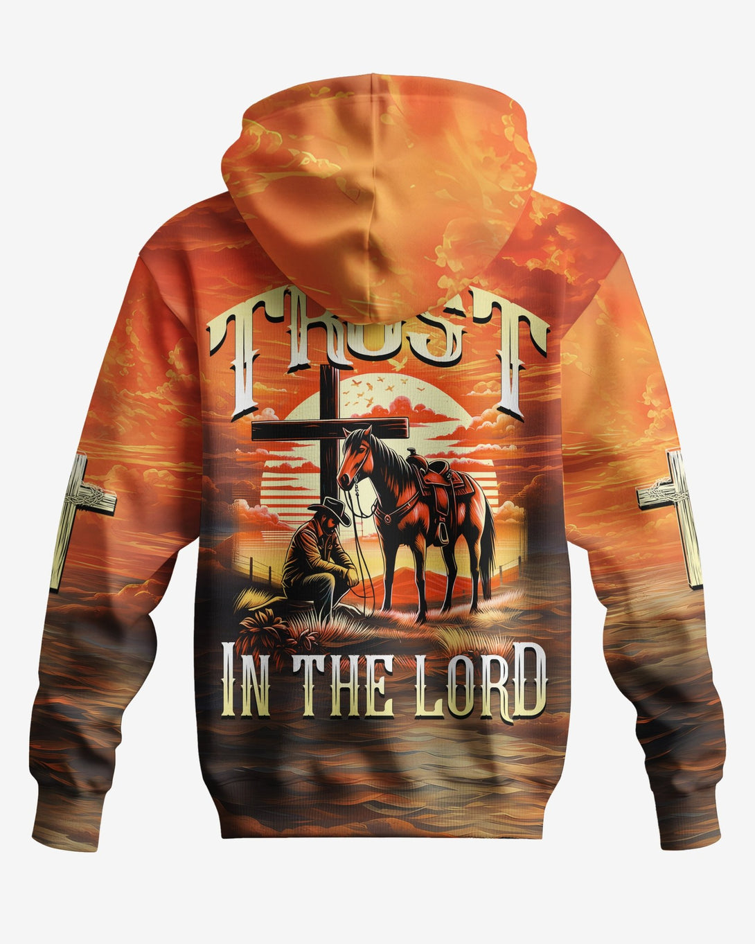 Trust In The Lord All Over Print Zip Hoodie - Christ Color