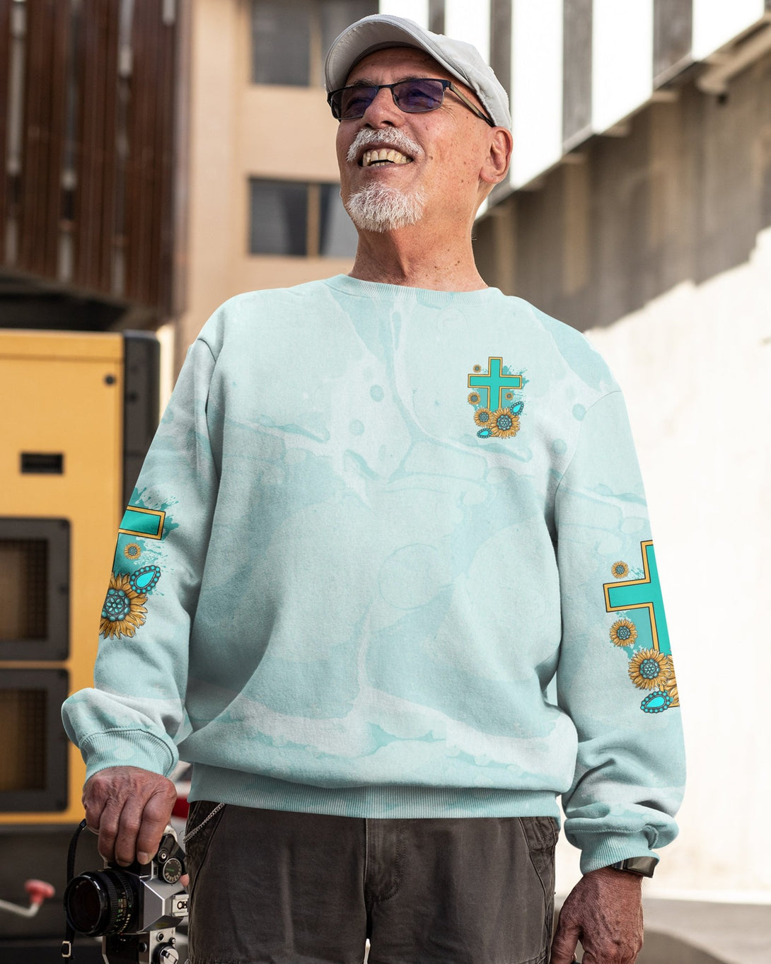 Jesus Take The Wheel All Over Print Sweater - Christ Color