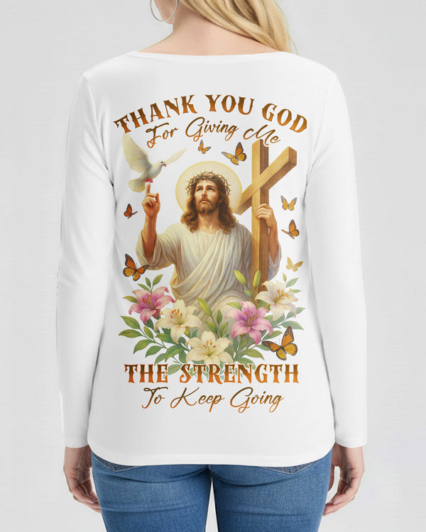Thank You God V-neck Long Sleeves Shirt