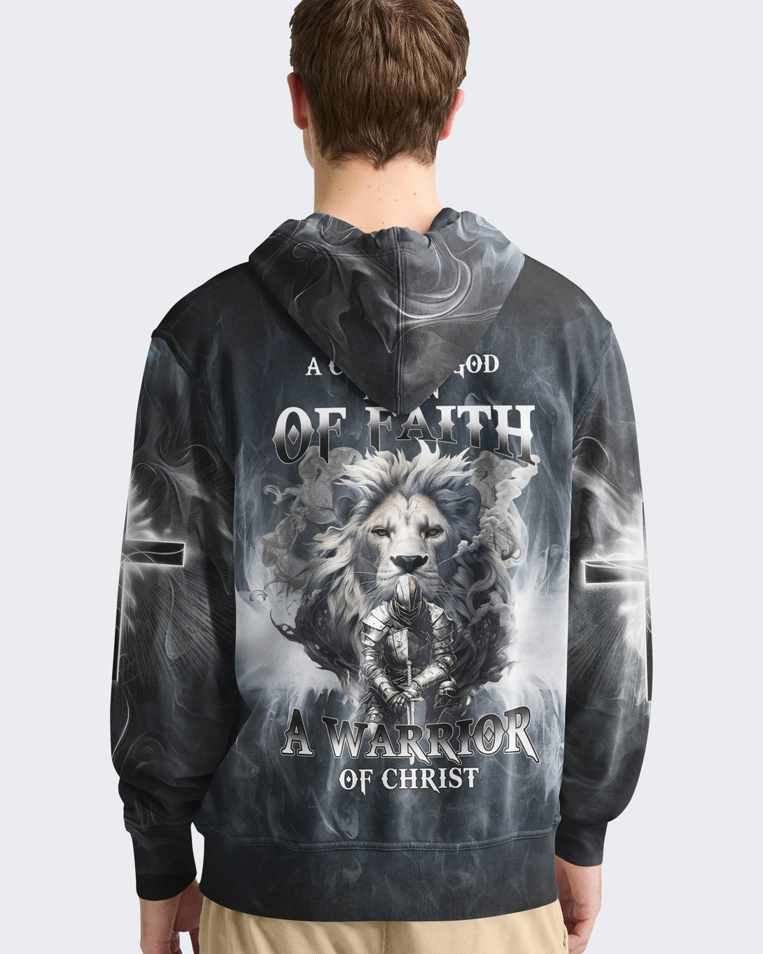 A Child Of God A Man Of Faith All Over Print Hoodie - Christ Color