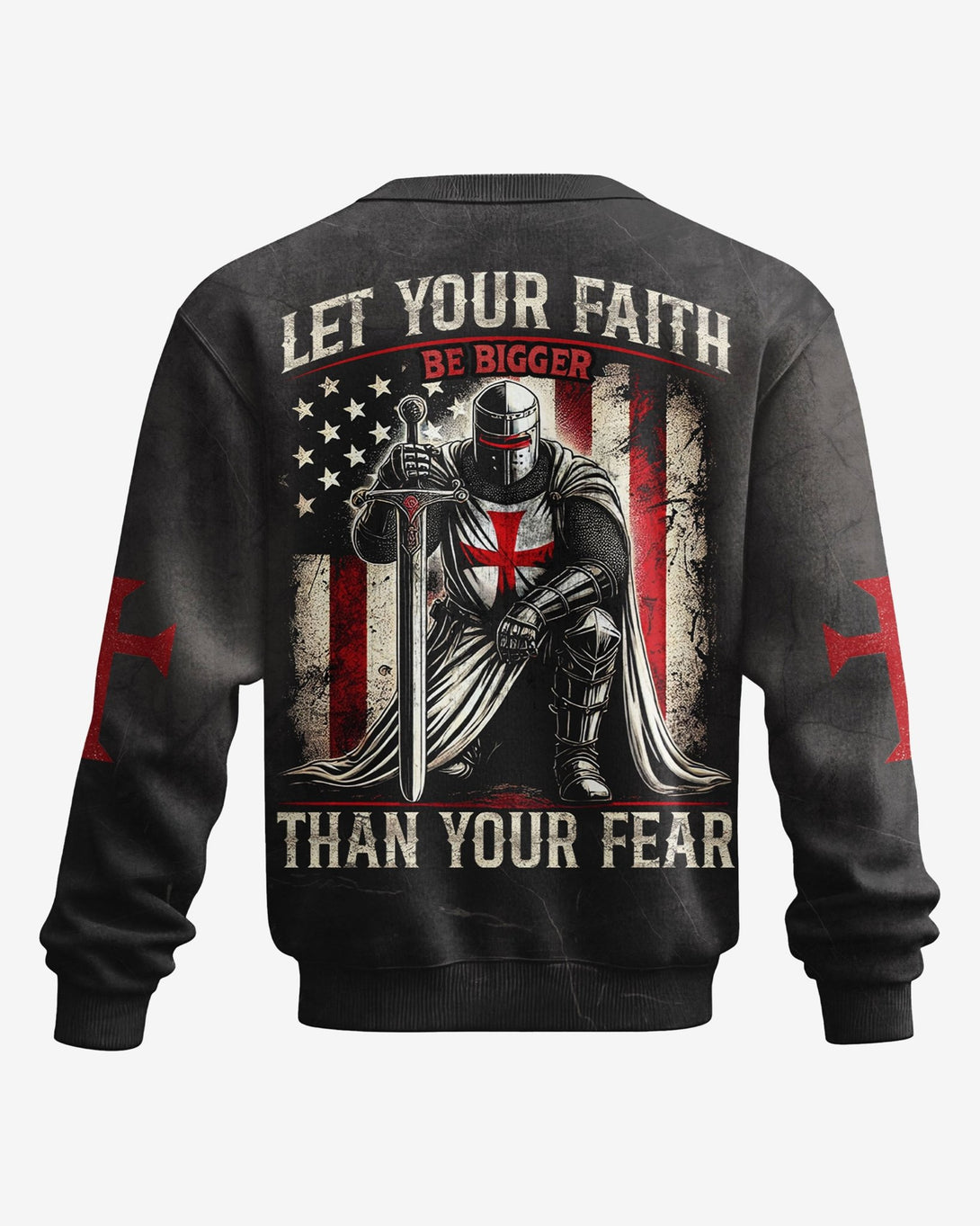 Let Your Faith Be Bigger Than Your Fear All Over Print Sweater - Christ Color