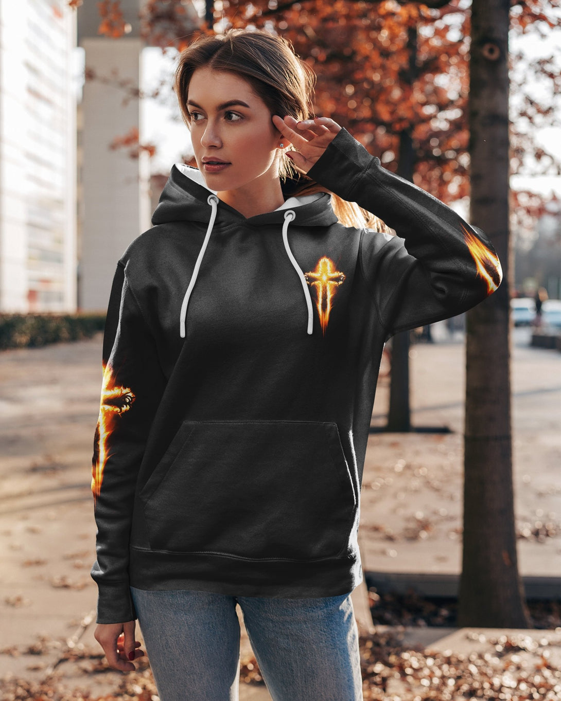 Awaken The Lion All Over Print Hoodie - Christ Color