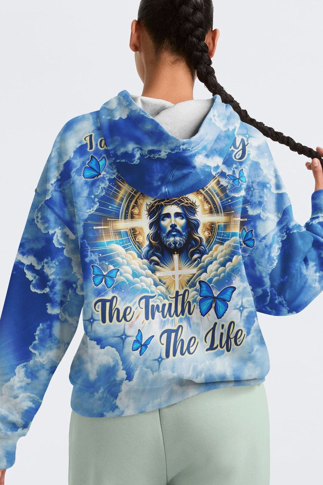 I Am The Way The Truth The Life All Over Print Hoodie - Christ Color