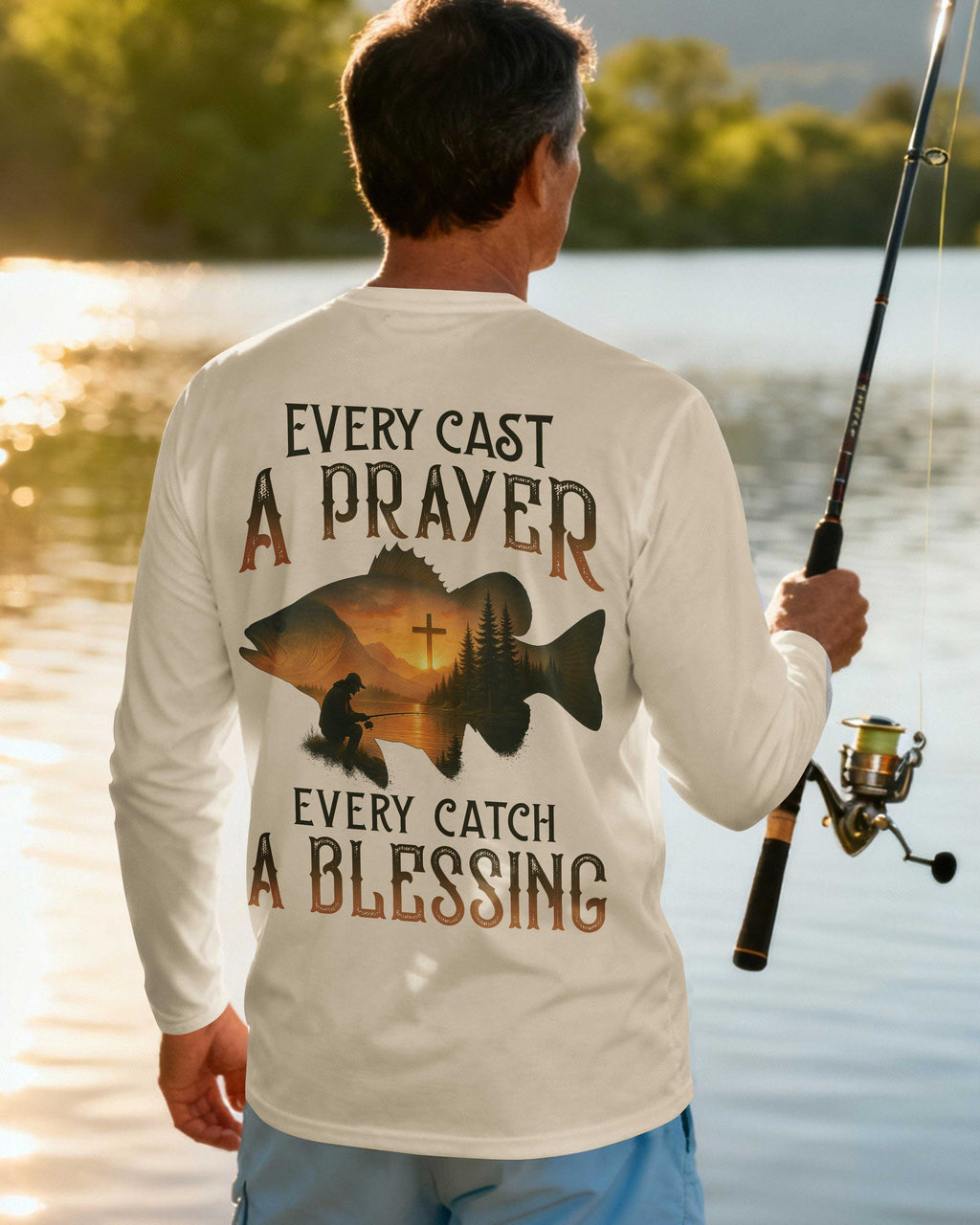 Every Cast A Prayer Every Catch A Blessing Long Sleeves T-Shirt