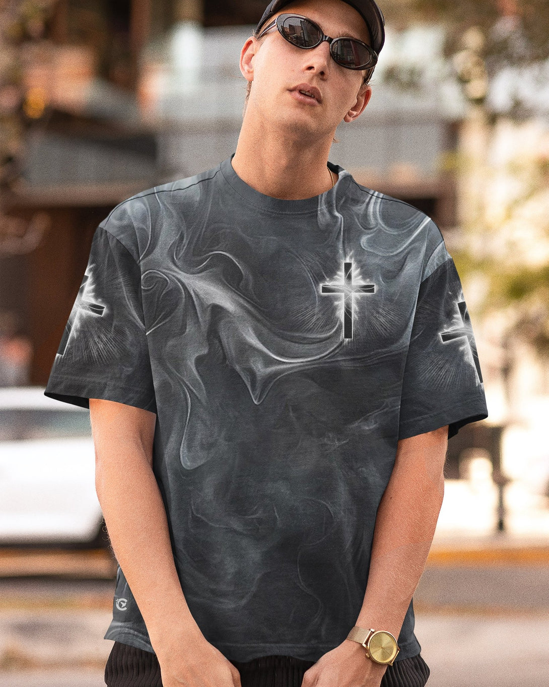 A Child Of God A Man Of Faith All Over Print T-shirt - Christ Color