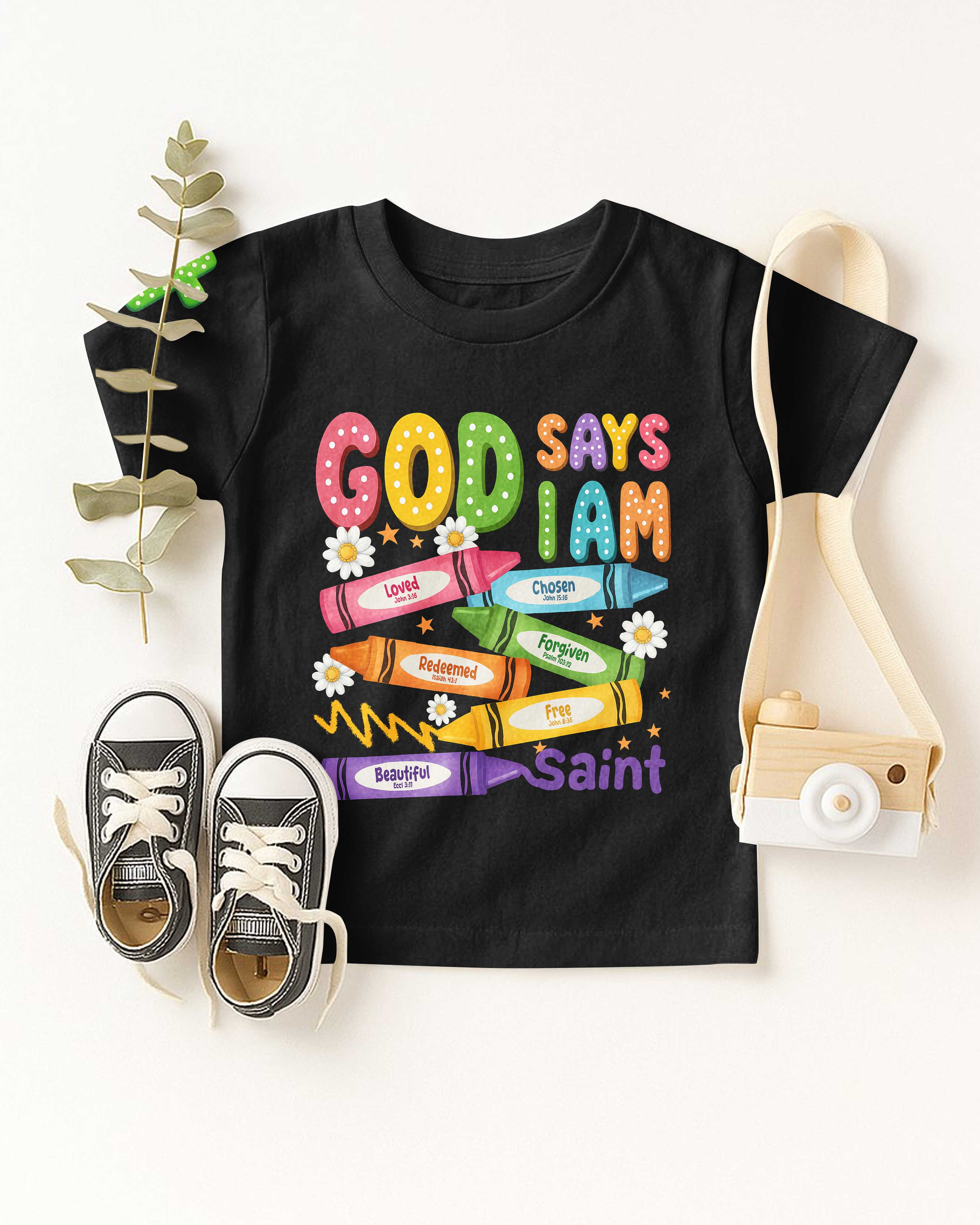 God Says I Am Pencil T-Shirt Kid
