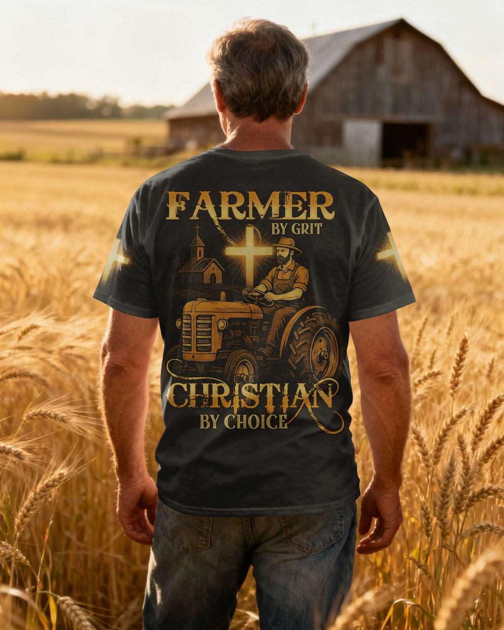 Farmer By Grit Christian By Choice T-Shirt