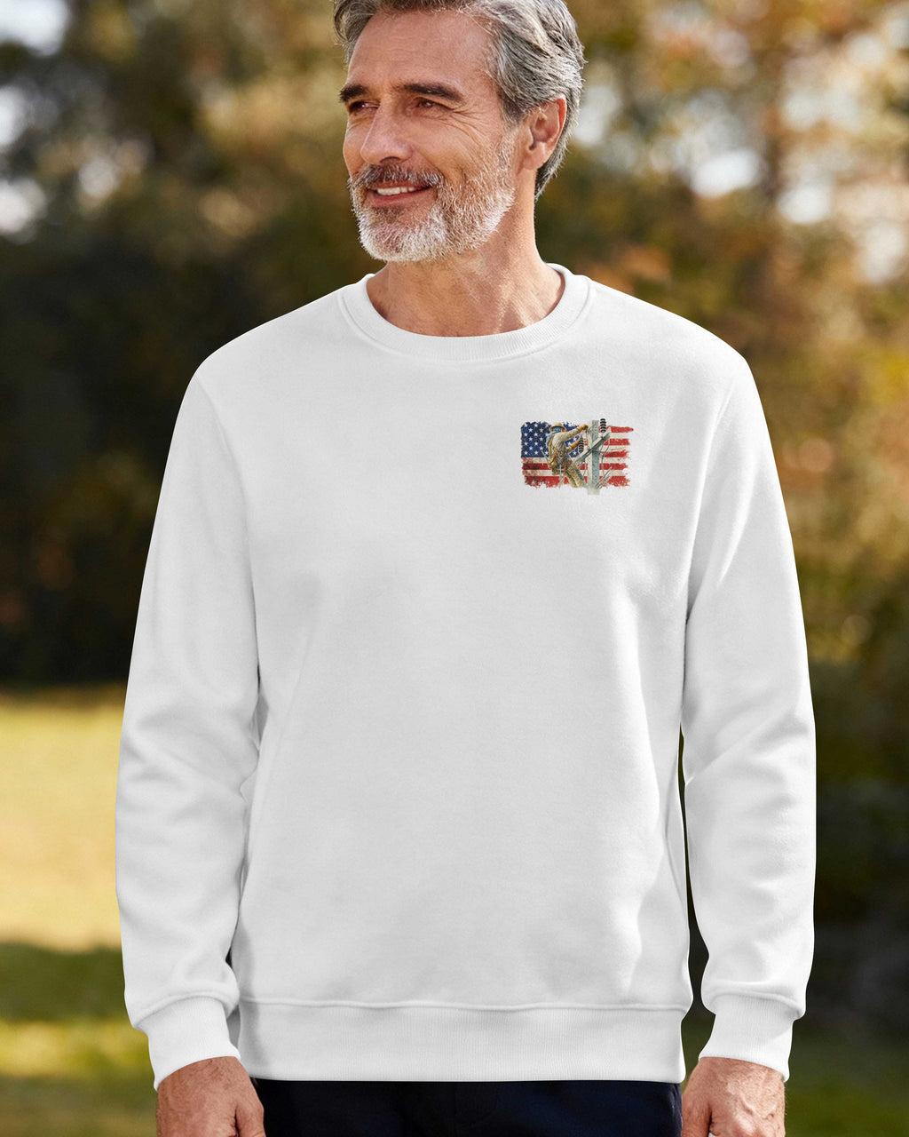 Retired Lineman Built By Grit Blessed By God Sweater