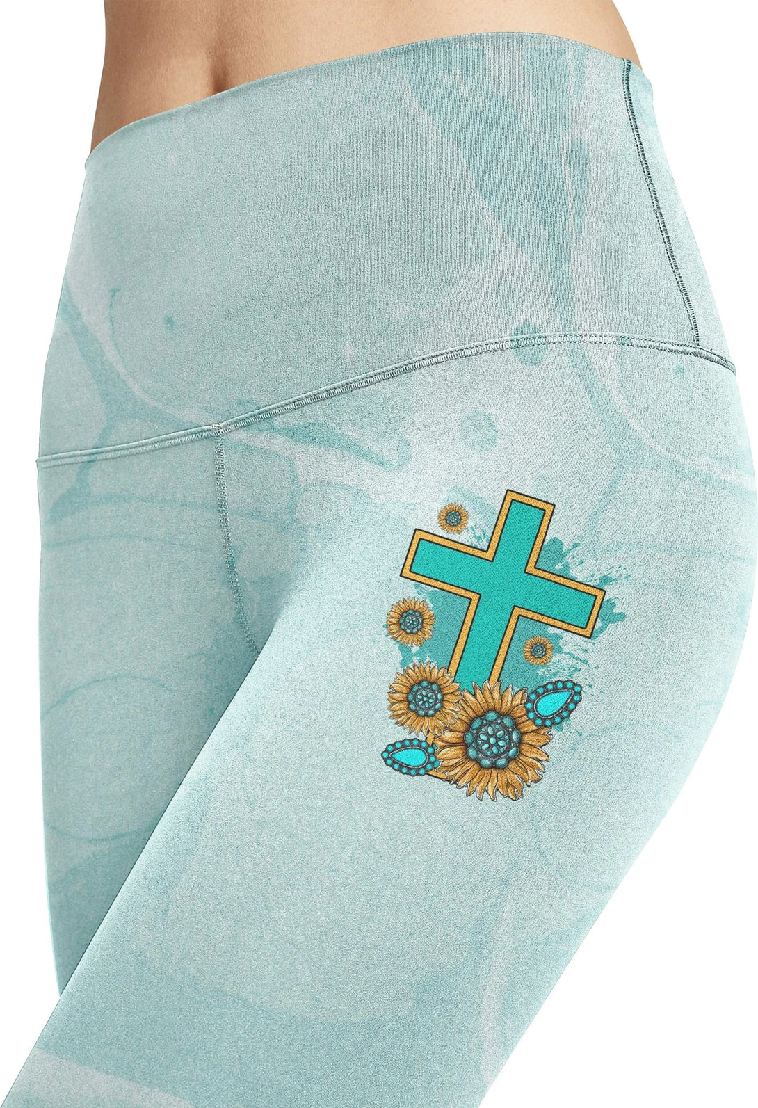 Jesus Take The Wheel All Over Print Leggings - Christ Color