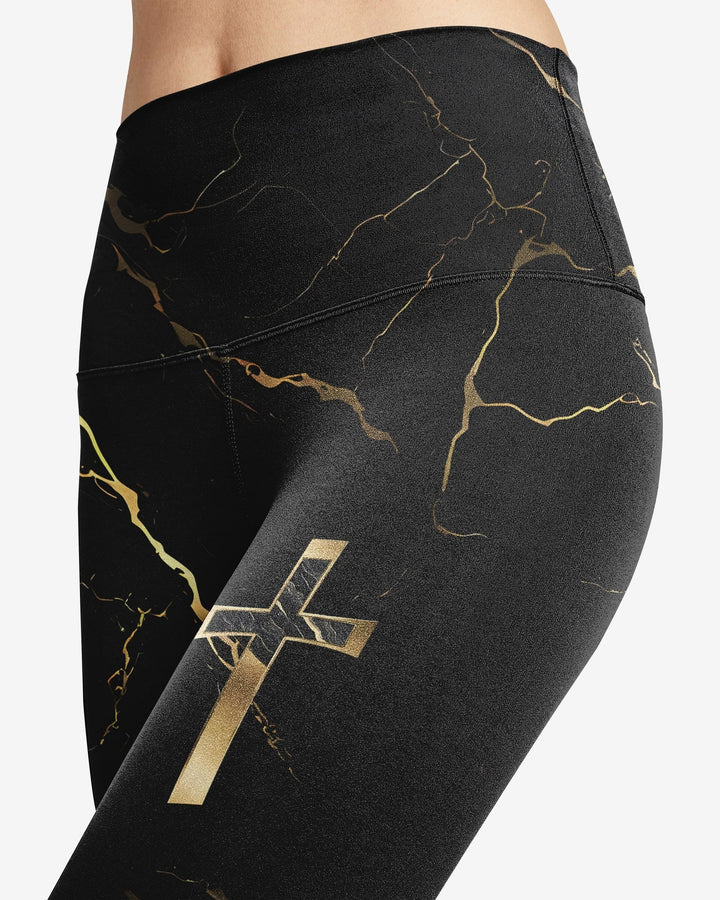 God Is Good All Over Print Leggings - Christ Color