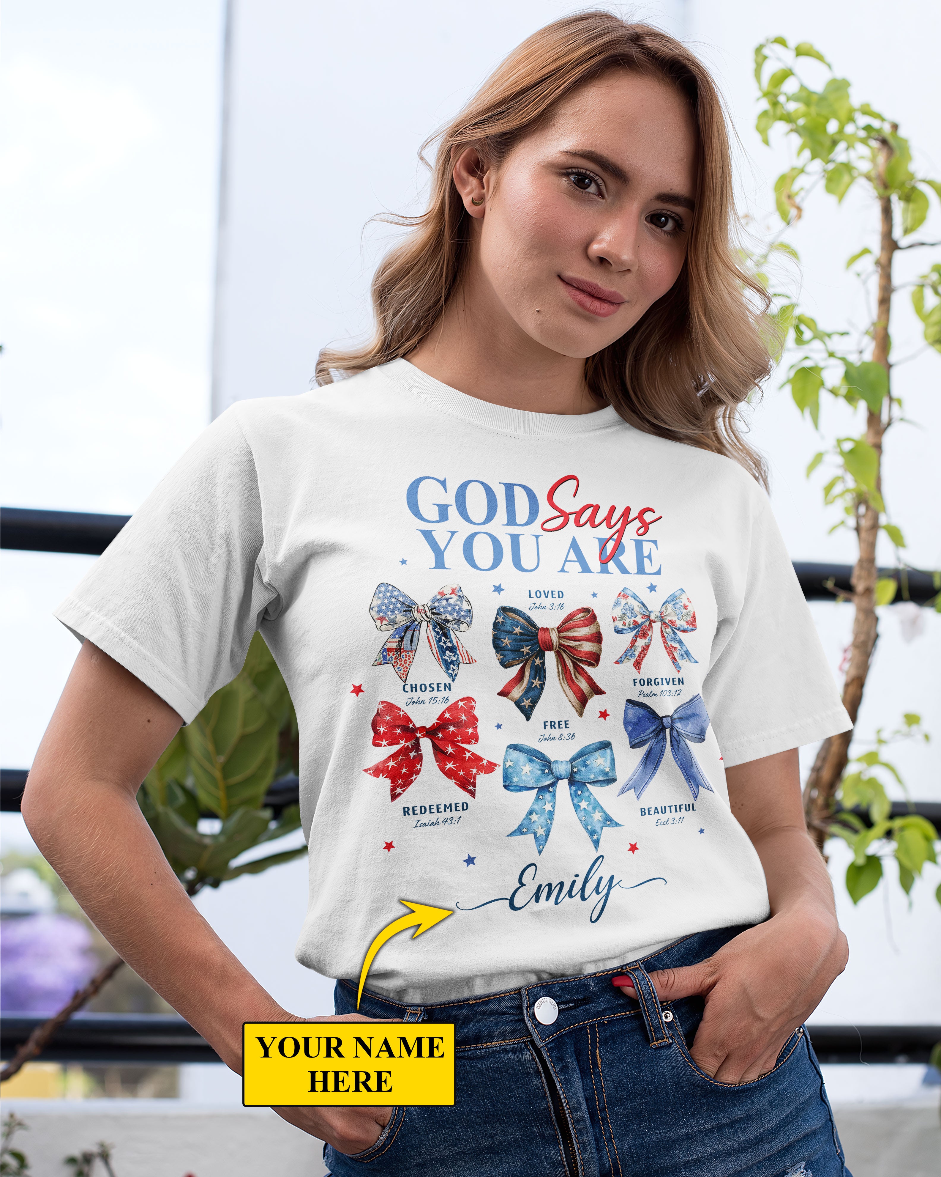 God Says You Are Chosen Loved Forgiven Redeemed Free Beautiful T-Shirt