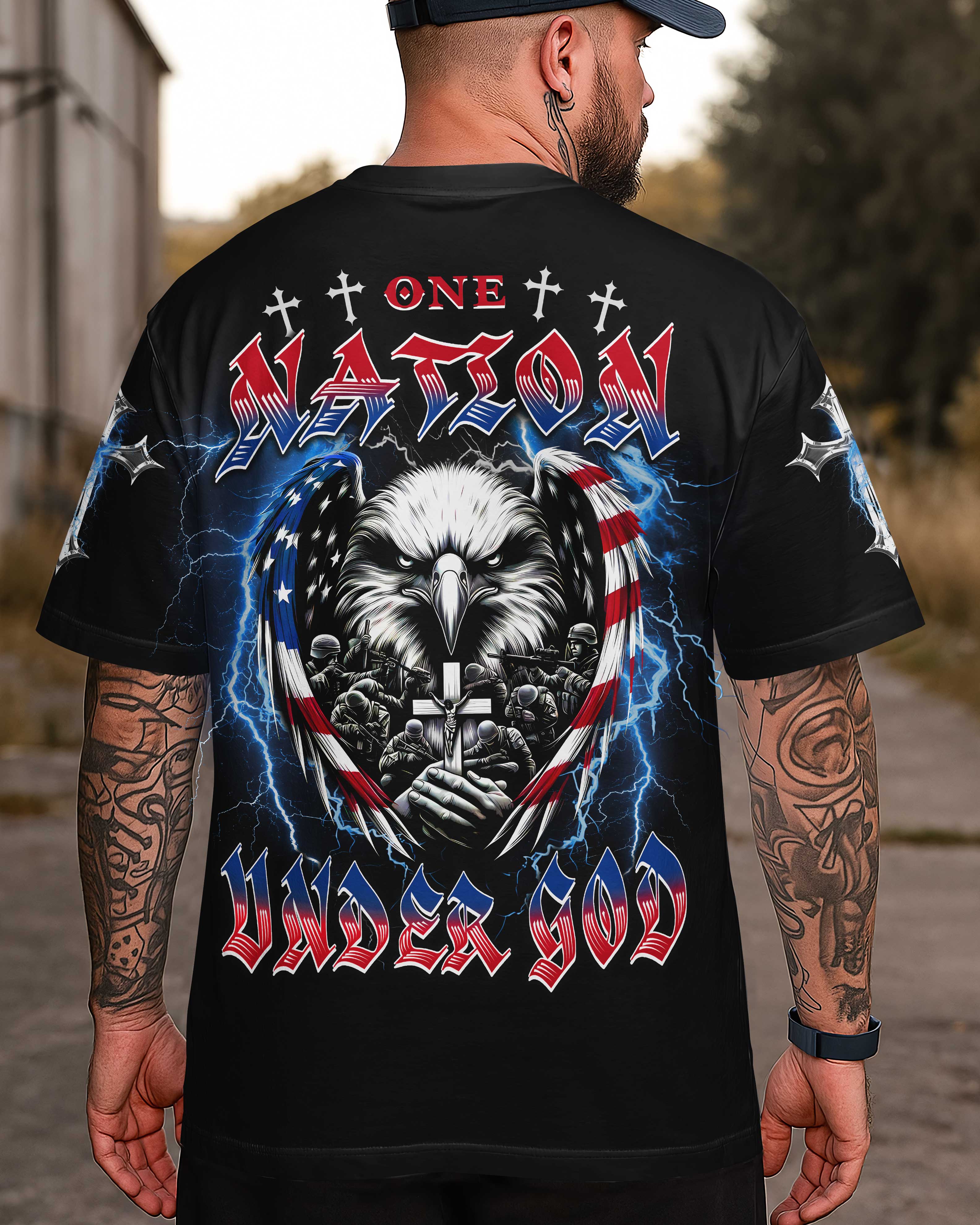 One Nation Under God All Over Print T-Shirt