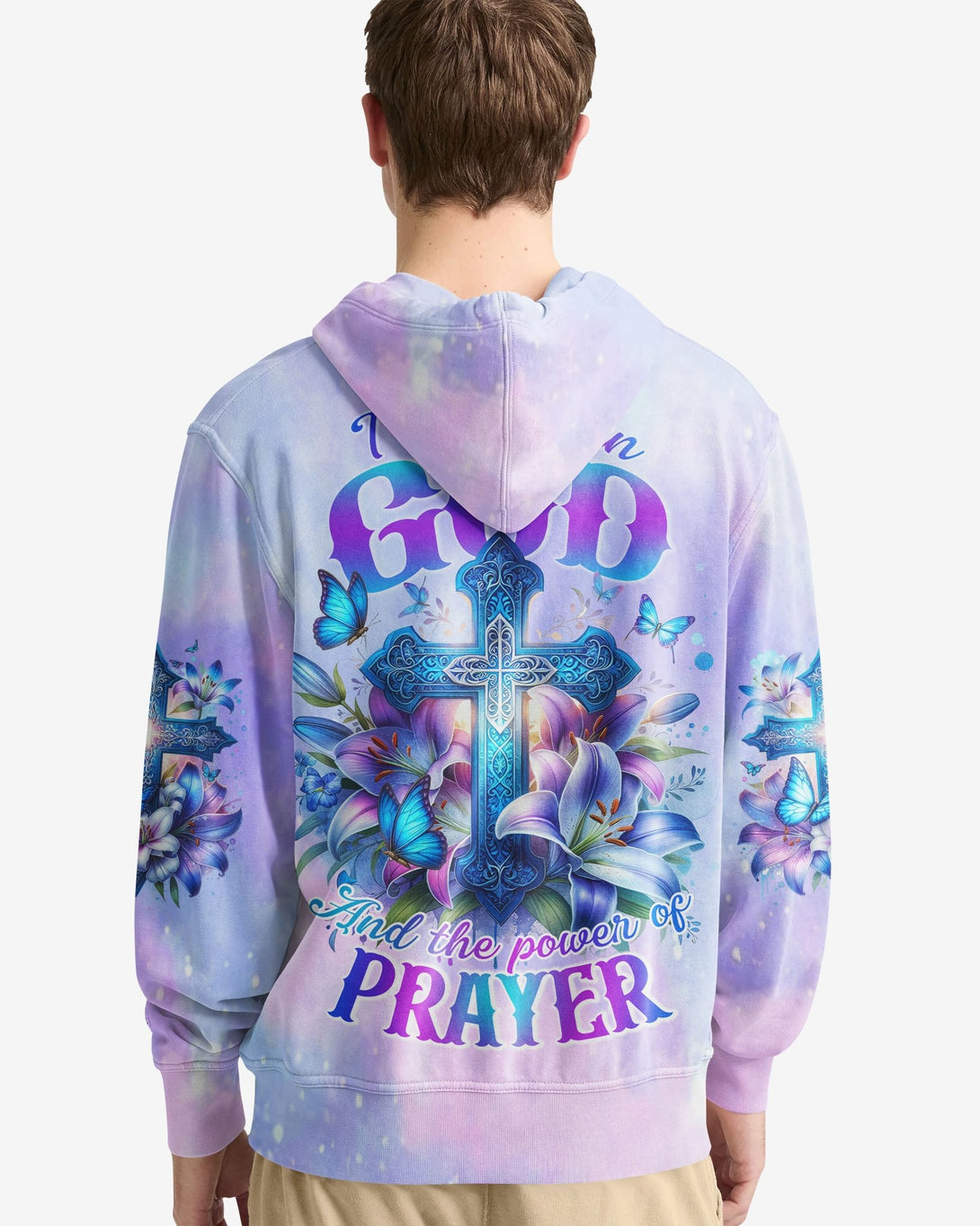 In God And The Power Of Prayer All Over Print Hoodie - Christ Color
