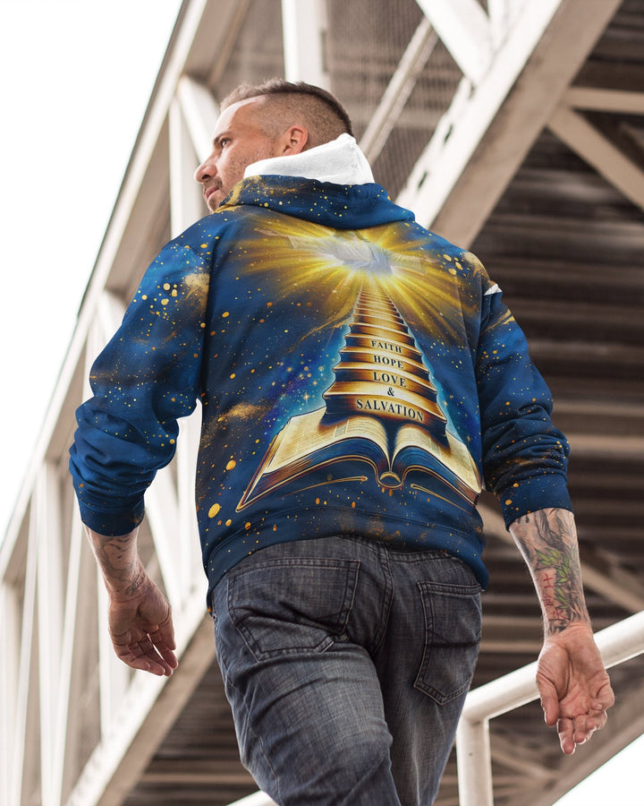 Faith Hope Love & Salvation All Over Print Zip Hoodie - Christ Color