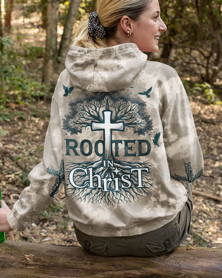 Rooted In Christ All Over Print Zip Hoodie - Christ Color