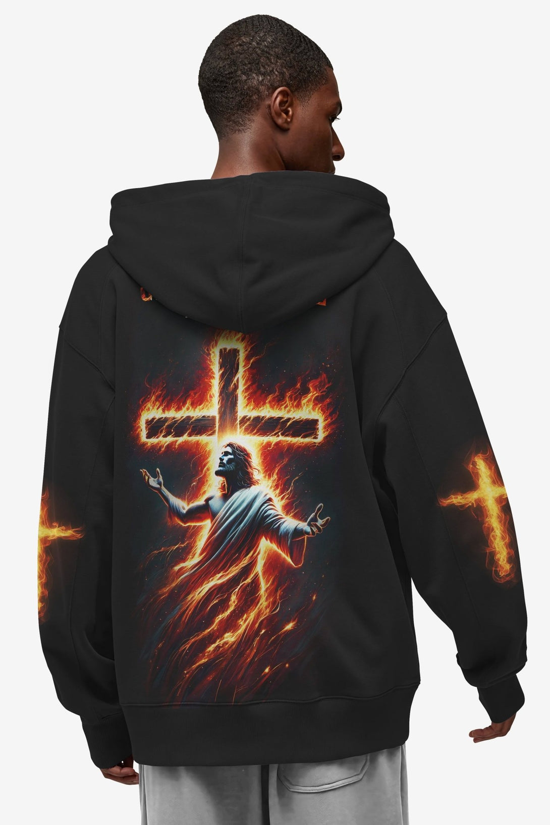 There's No Greater Love Than This All Over Print Zip Hoodie - Christ Color