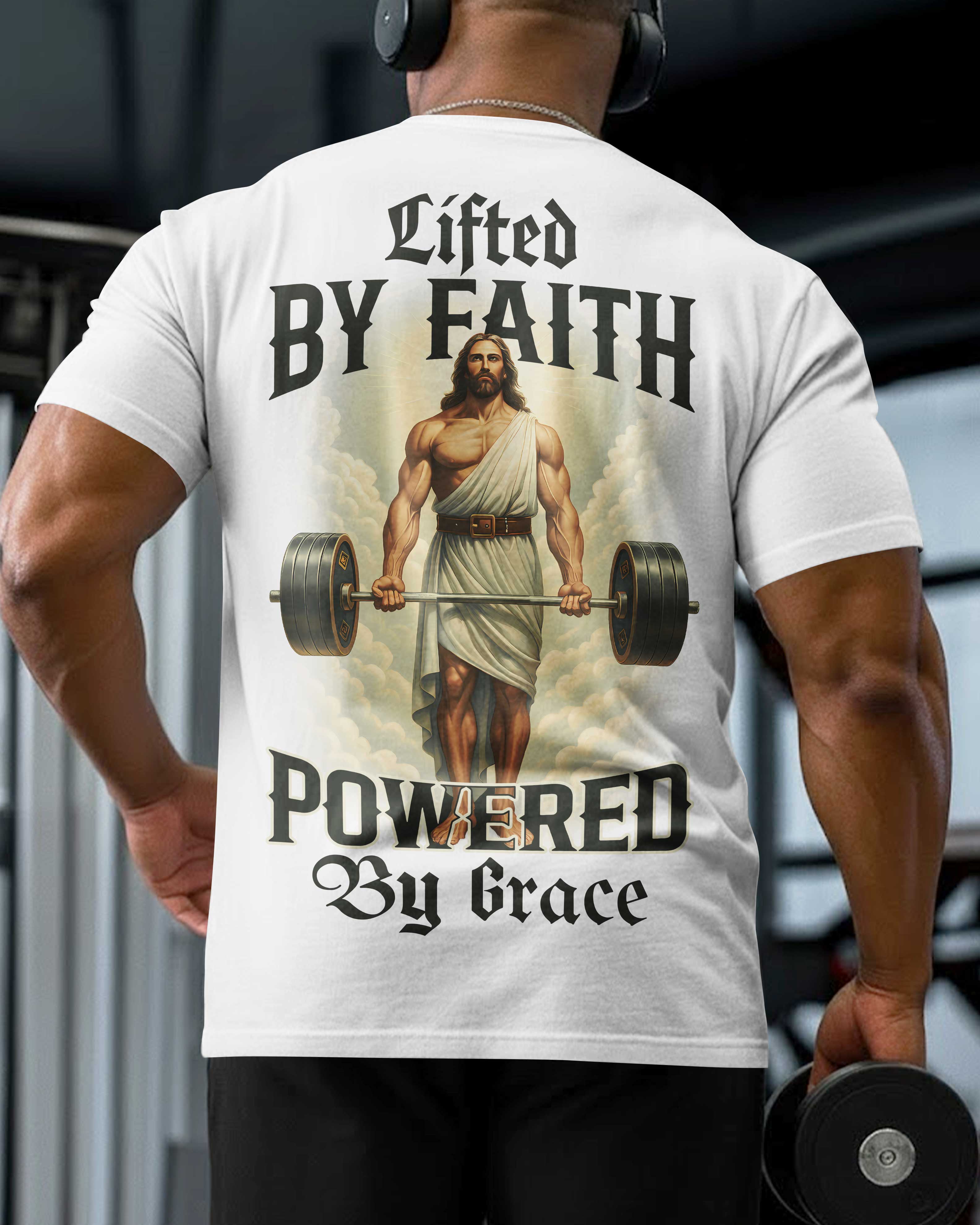 Lifted By Faith Powered By Grace All Over Print T-Shirt