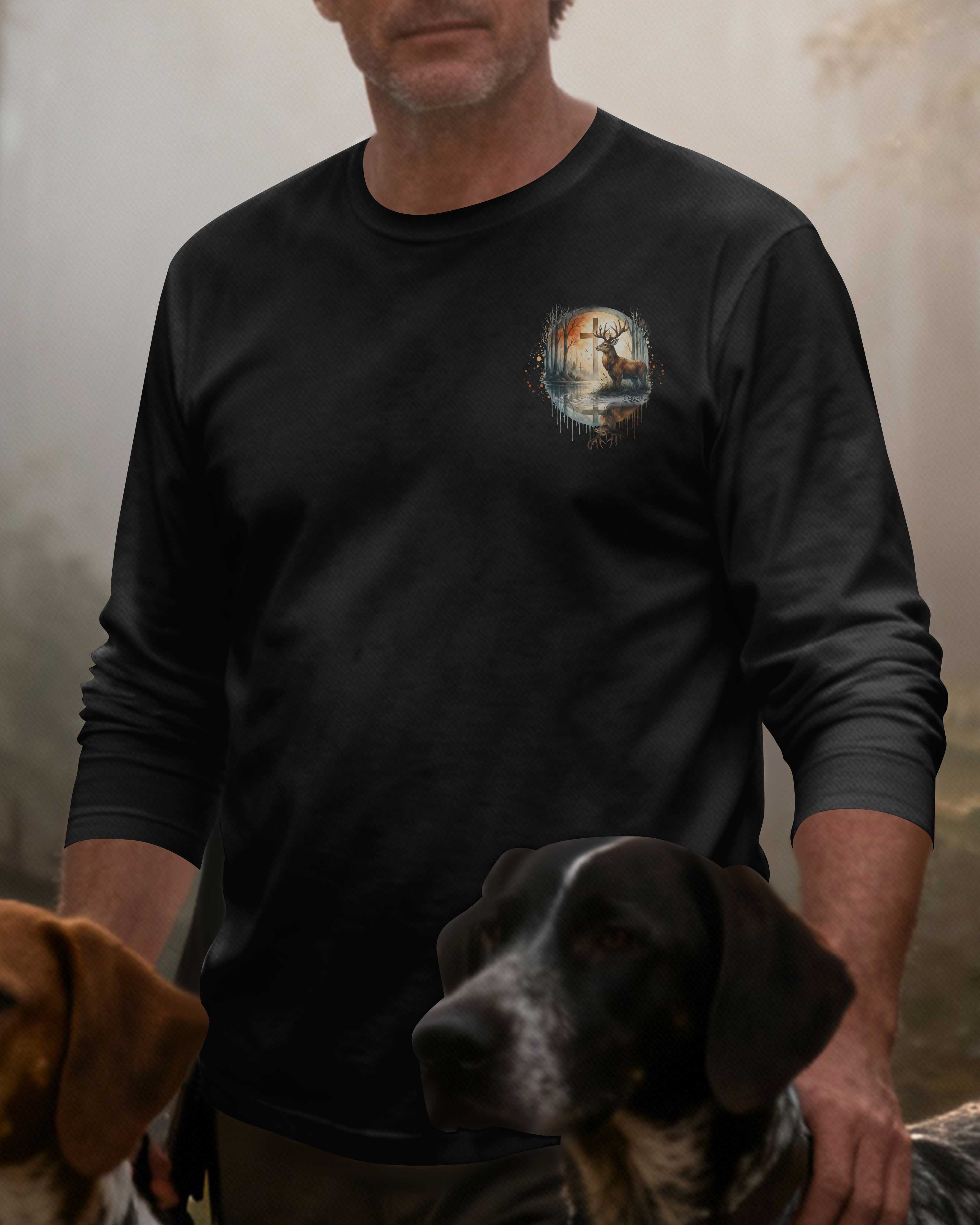 As The Deer Longs For Streams Of Water So My Soul Longs For You O God Psalm All Over Print Long Sleeves T-Shirt