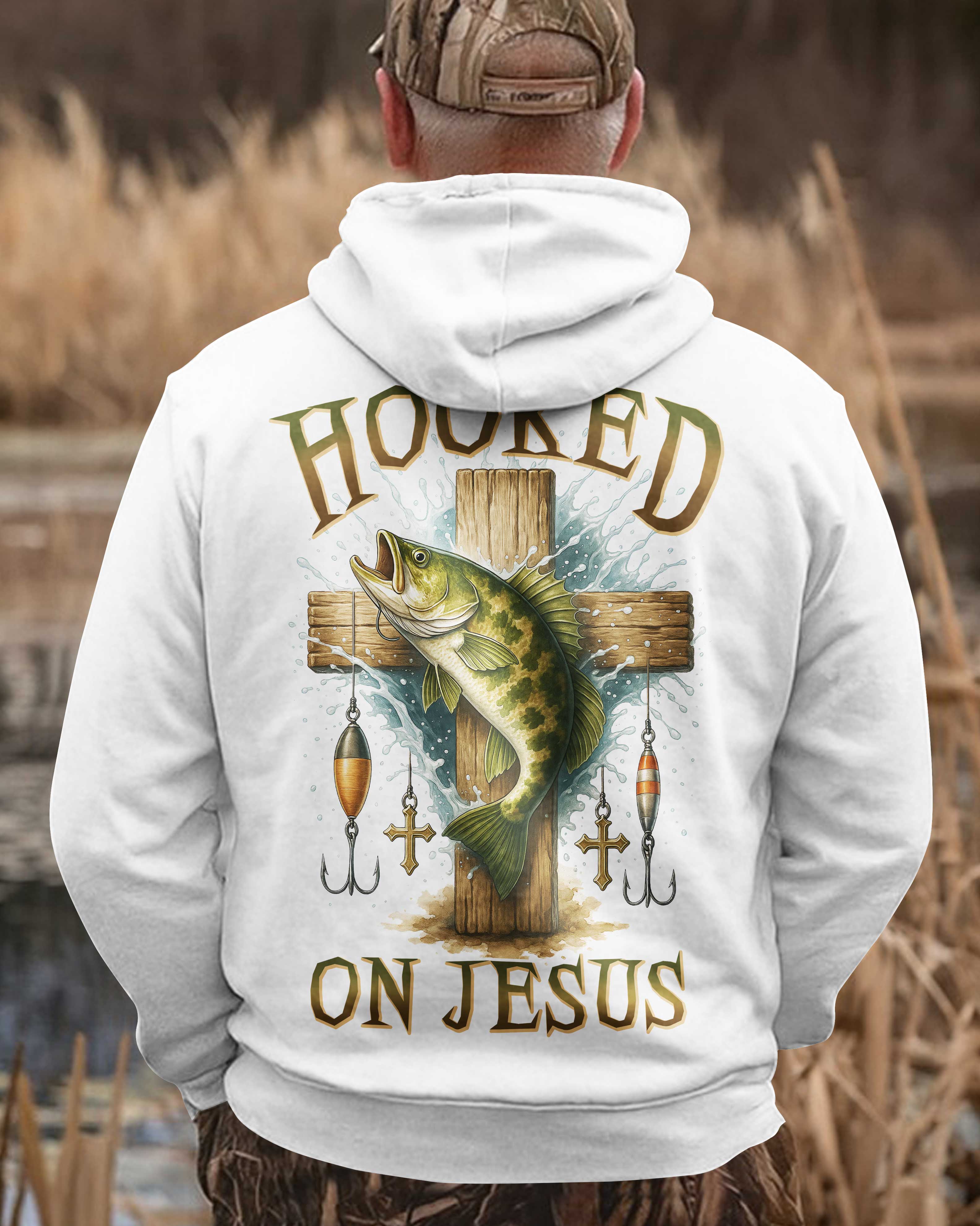 Hooked On Jesus Zip Hoodie