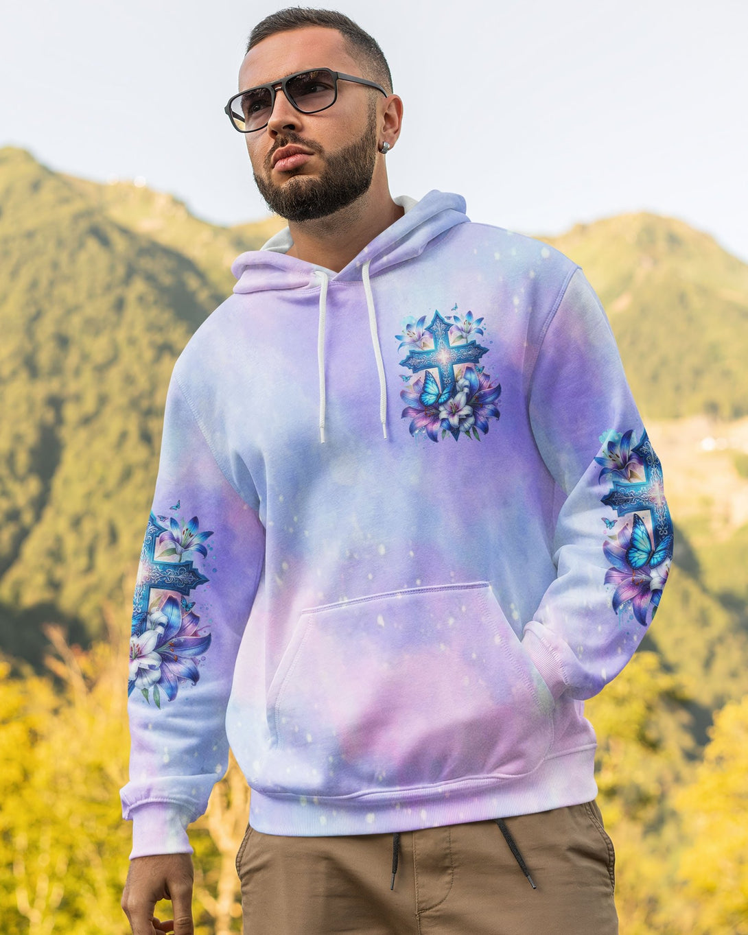 In God And The Power Of Prayer All Over Print Hoodie - Christ Color