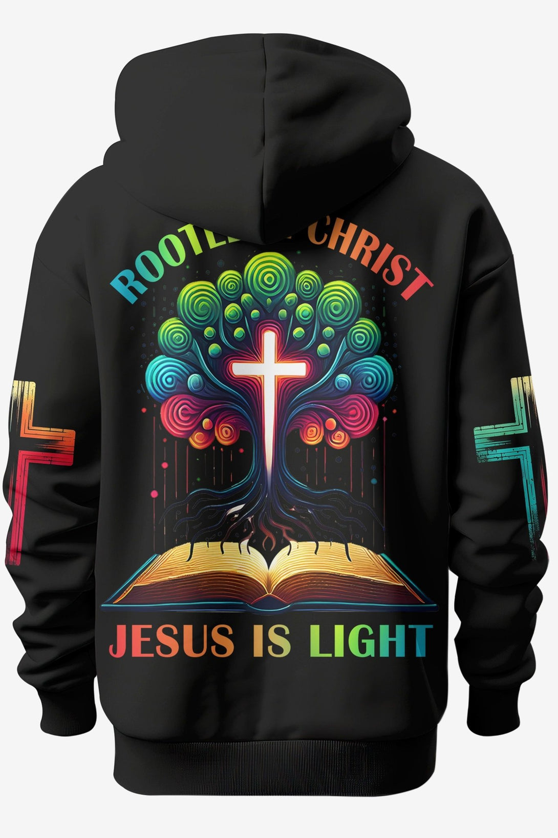 Rooted In Christ Jesus Is Light All Over Print Hoodie - Christ Color