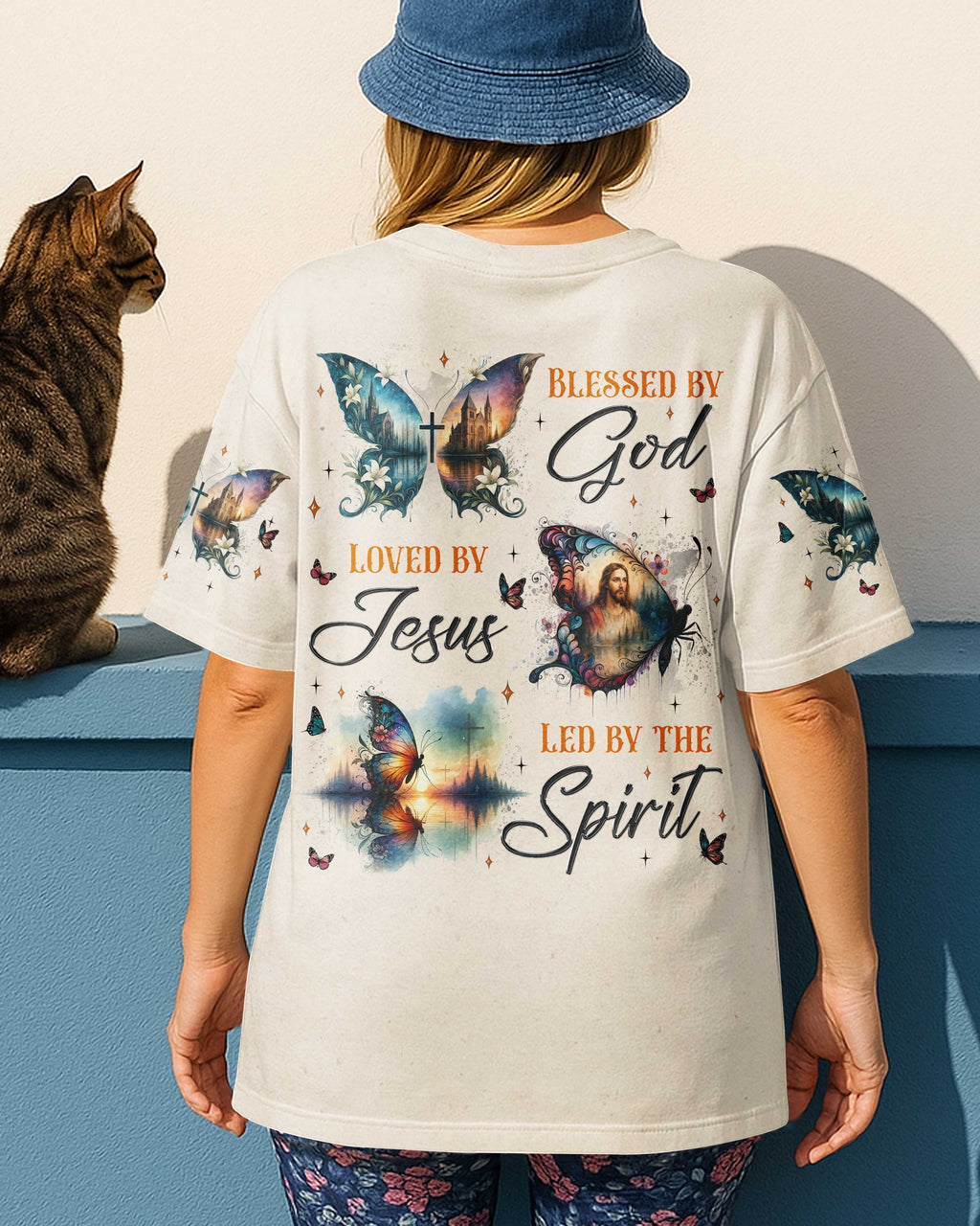 Blessed By God Loved By Jesus Led By The Spirit T-Shirt