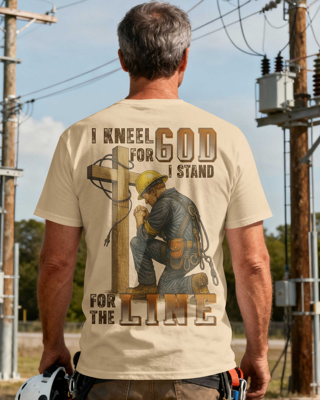 I Kneel For God I Stand For The Line T-Shirt