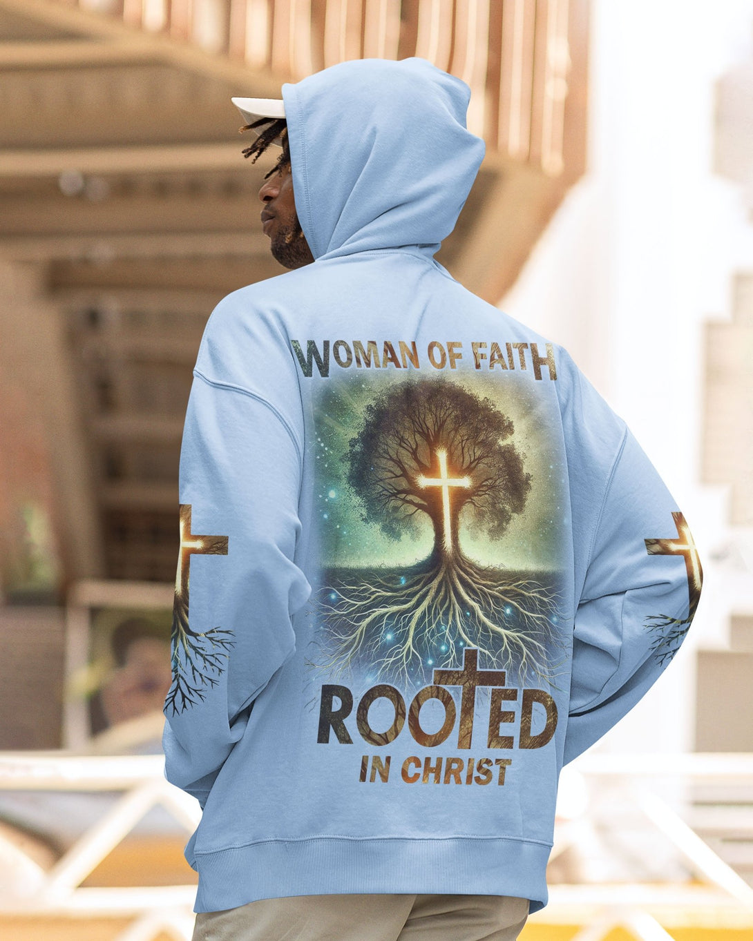 Woman Of Faith Rooted In Christ All Over Print Hoodie - Christ Color