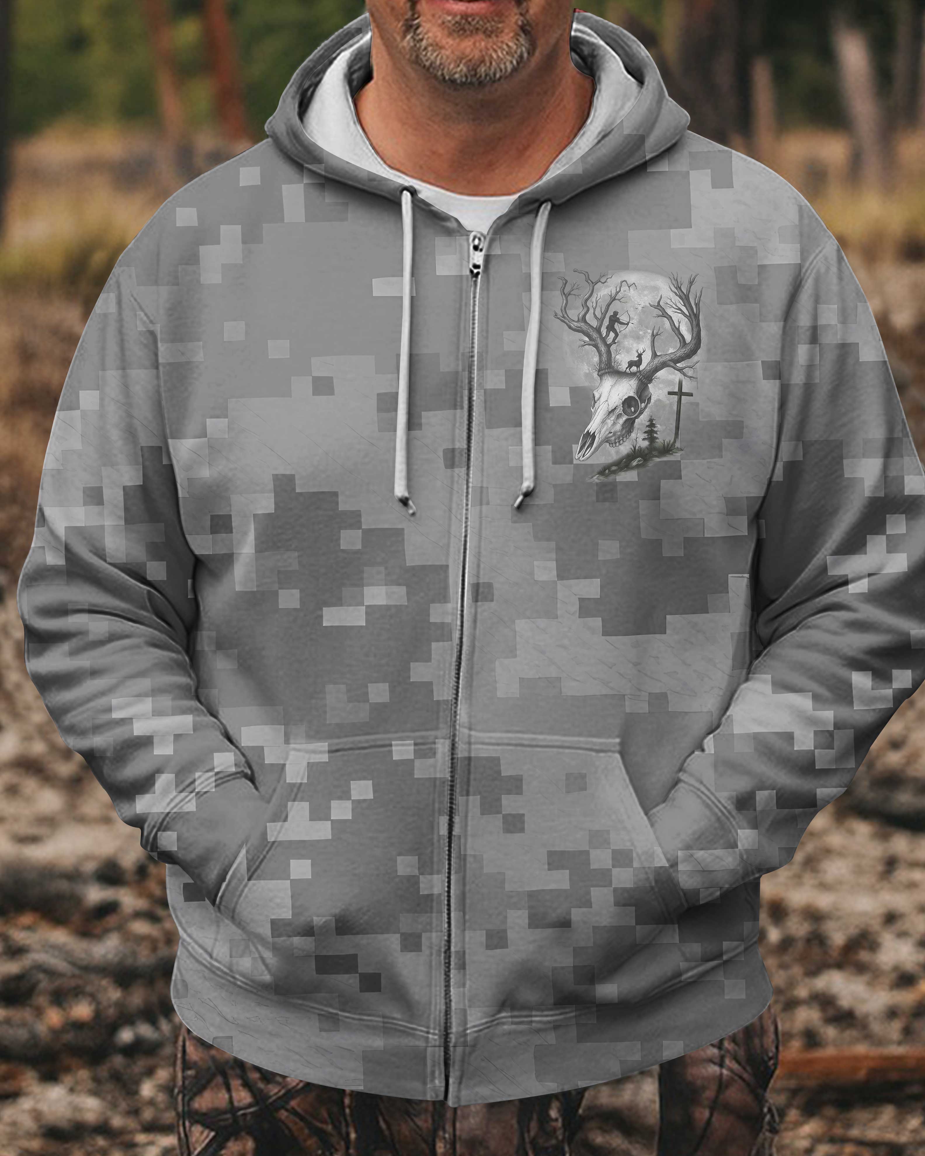 Take Your Bow And A Quiver Full Of Arrows And Go Out Into The Open Country To Hunt Some Wild Game For Me Zip Hoodie