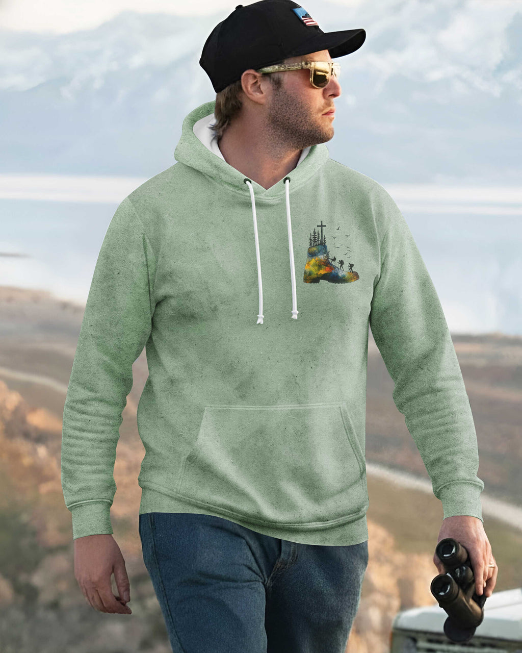 When God Gives You Mountains Put On Your Boots And Follow His Path Hoodie