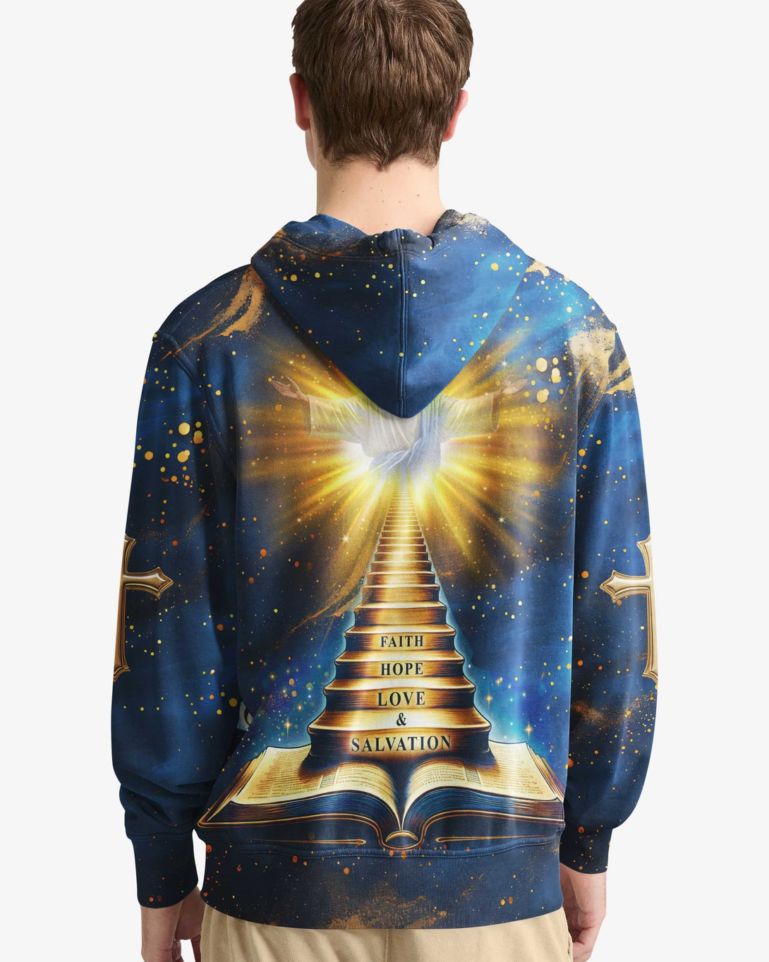 Faith Hope Love & Salvation All Over Print Hoodie - Christ Color