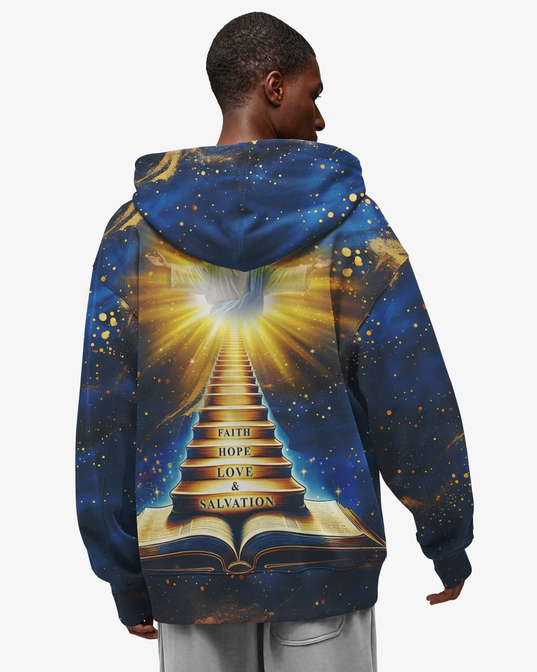 Faith Hope Love & Salvation All Over Print Zip Hoodie - Christ Color